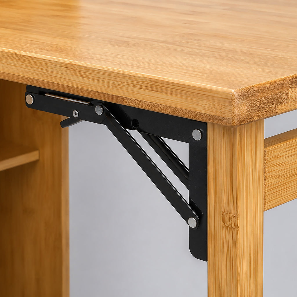 Mid Century Home Office Foldable Table for Small Space