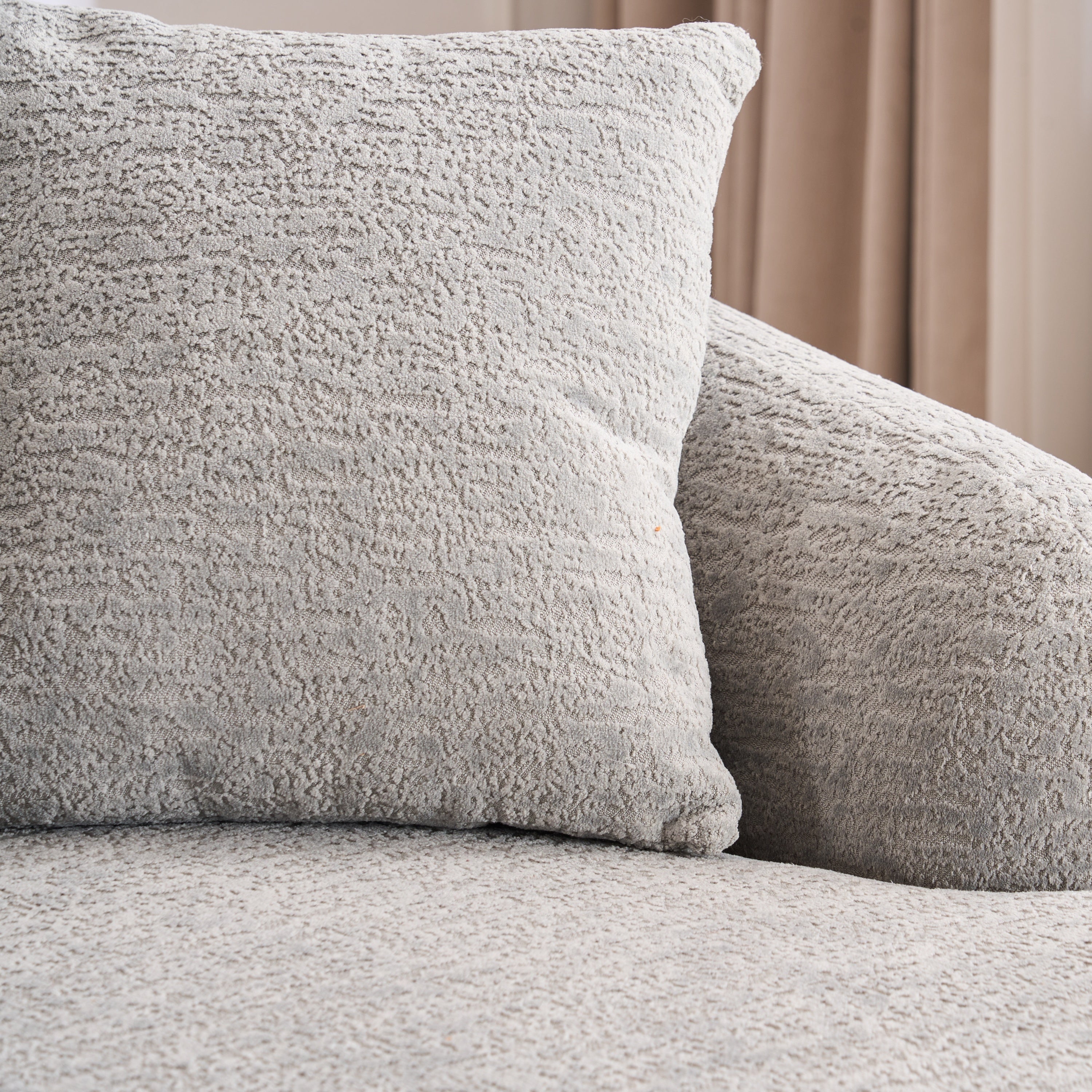 Boneless L-Shape Sectional Sofa with Curved Chaise