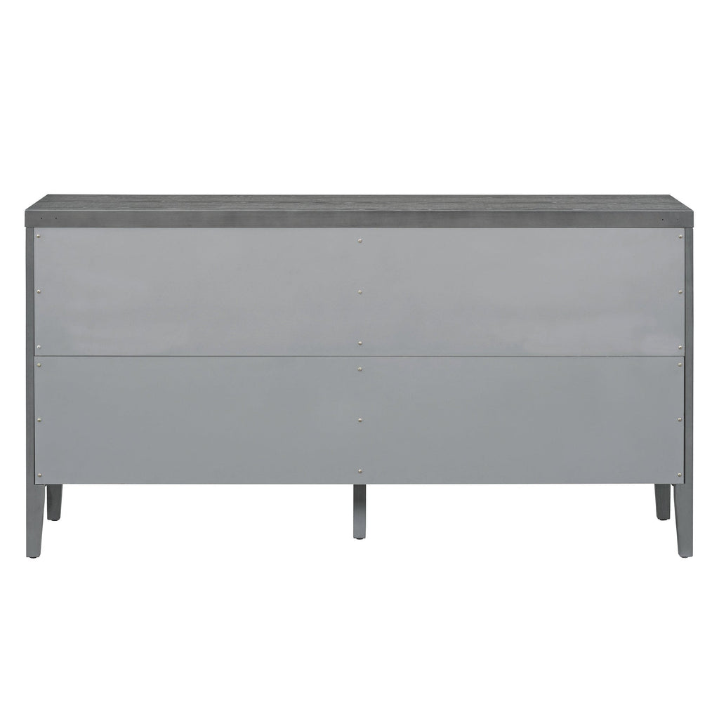 60" Circular Groove Design Sideboard Door for Living Room