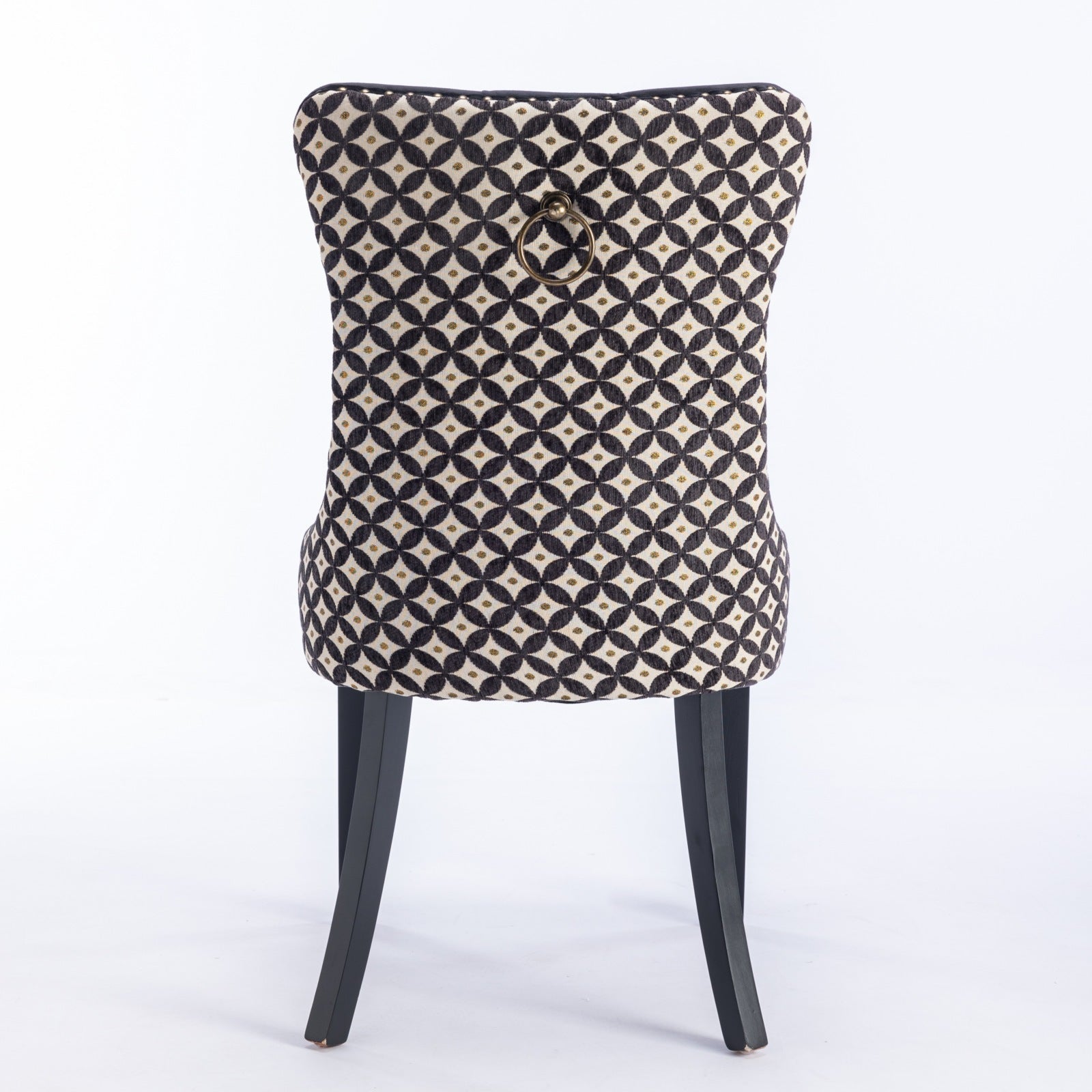 Modern High-end Tufted Solid Wood Velvet Dining Chair(Set of 2)