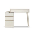 White Solid Wood Vanity Table with Stool