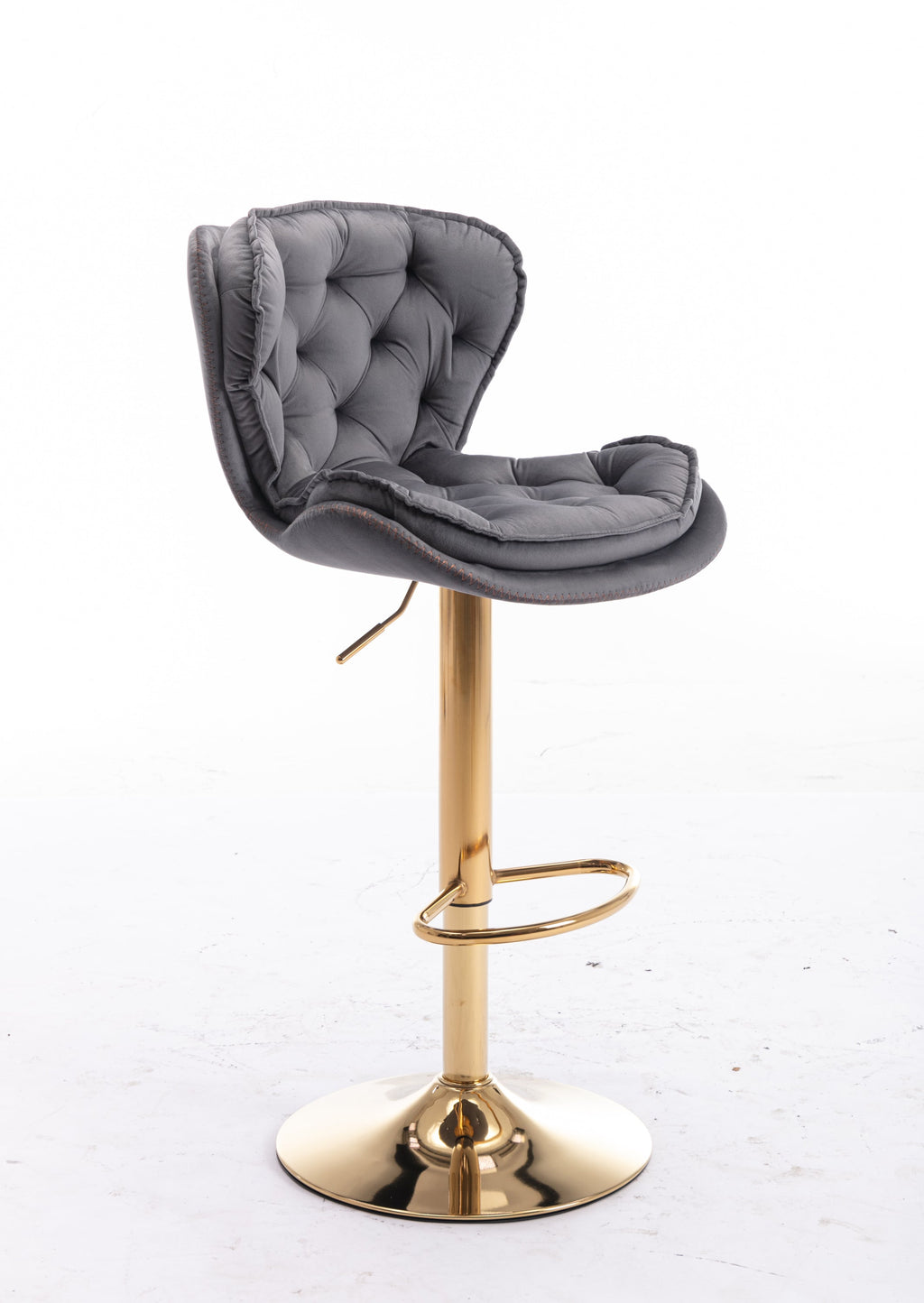 Bar Stools with Chrome Footrest and Base (Set of 2 )
