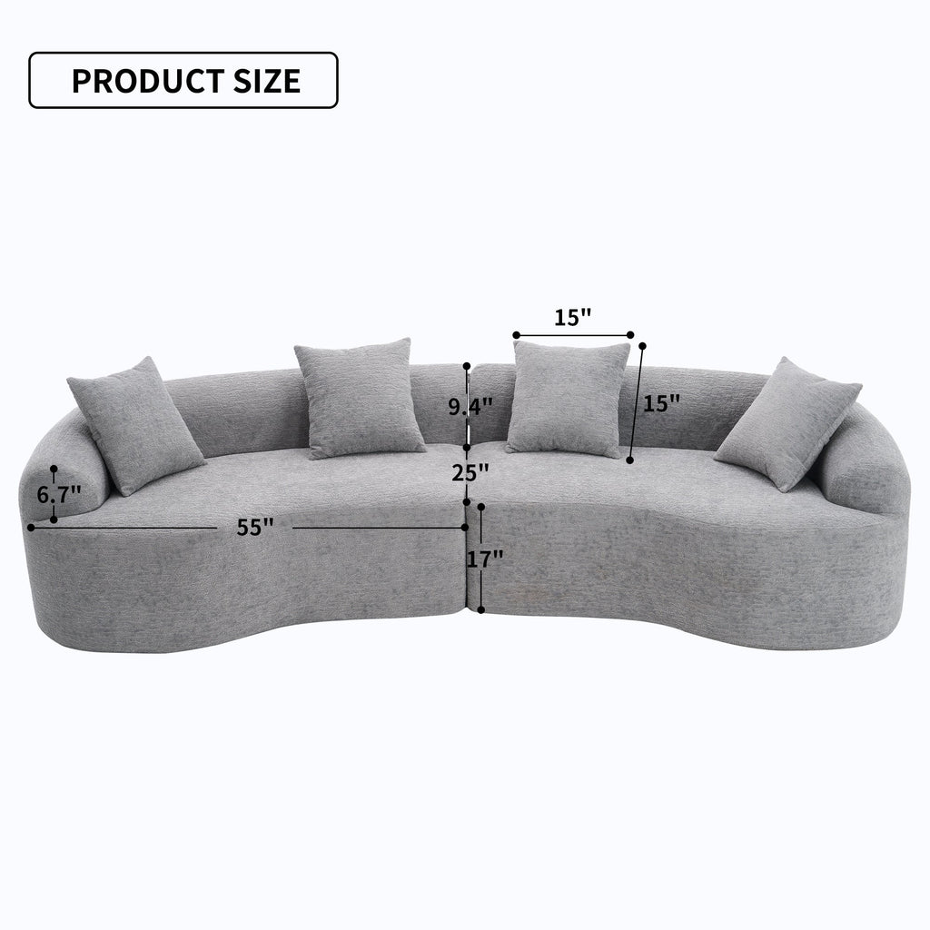 30D High-Density Sponge Sectional Couch for Living Room