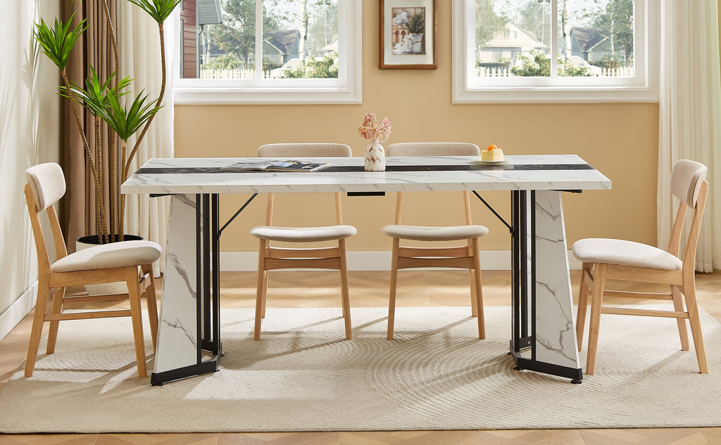 Rustic Rectangular Large Dining Table