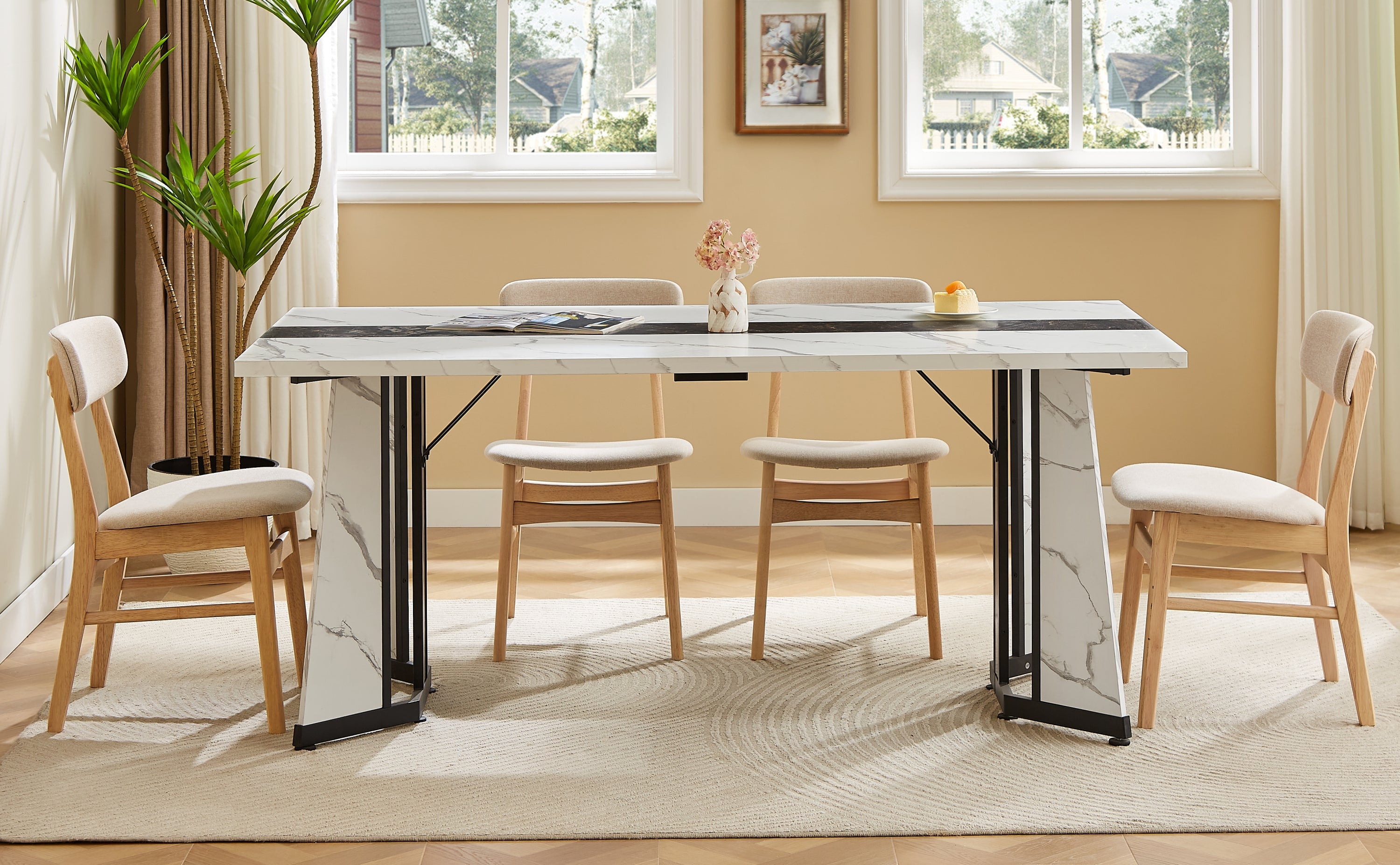 Rustic Rectangular Large Dining Table