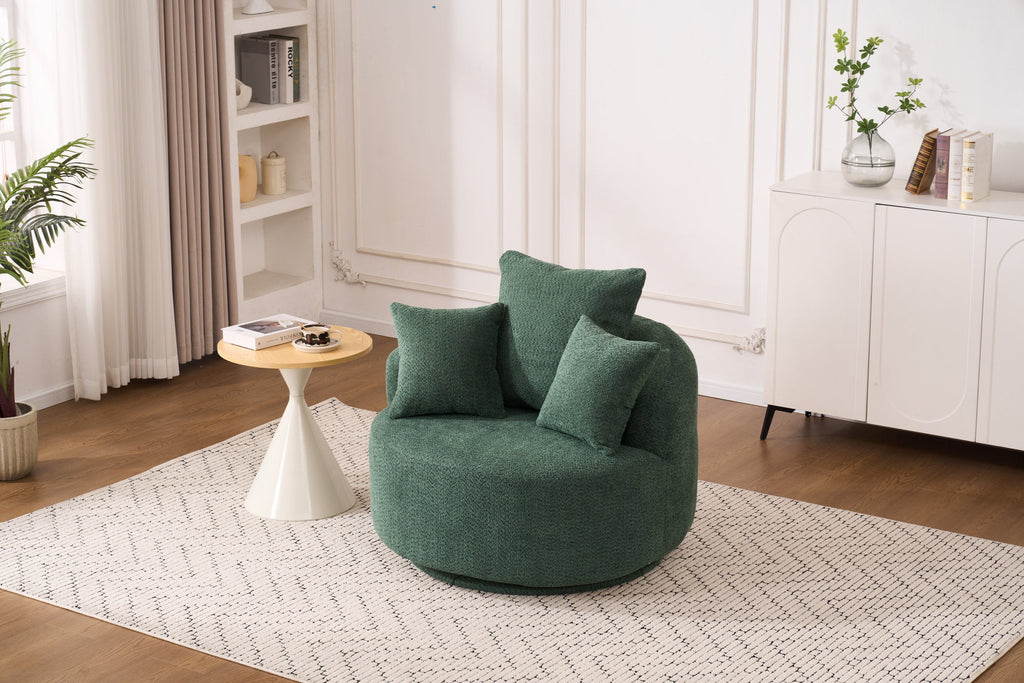 360° Swivel Round Upholstered Sofa Chair