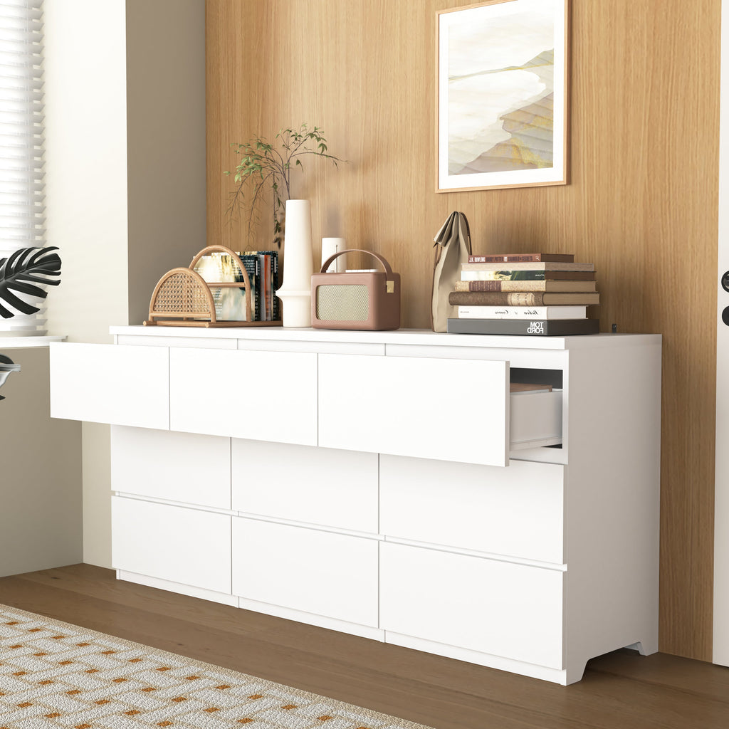 White 9 Drawer Cabinet for Bedroom