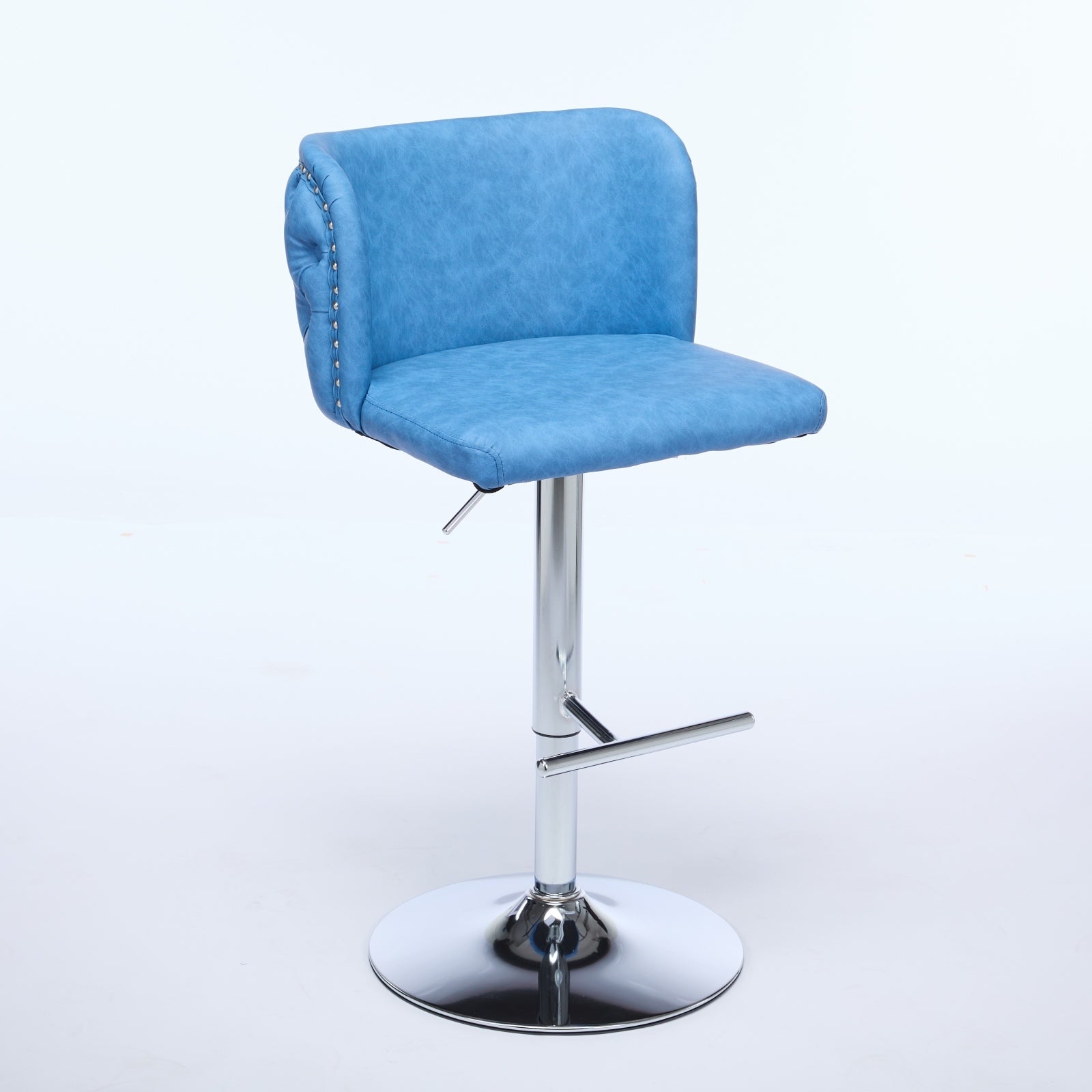 Modern PU Upholstered Bar Stools (Set of 2)