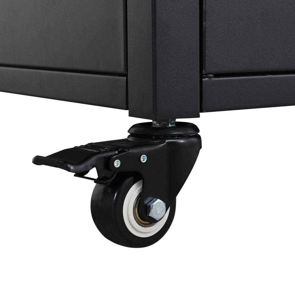 Foldable BBQ cart with storage, portable for backyard & patio cooking