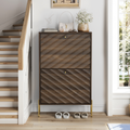 23.6 Inch Mid-century Modern Freestanding Shoe Cabinet