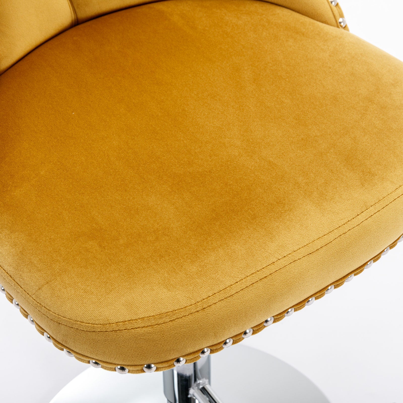 25-33 Inch Modern Velvet Swivel Barstools (Set of 2)