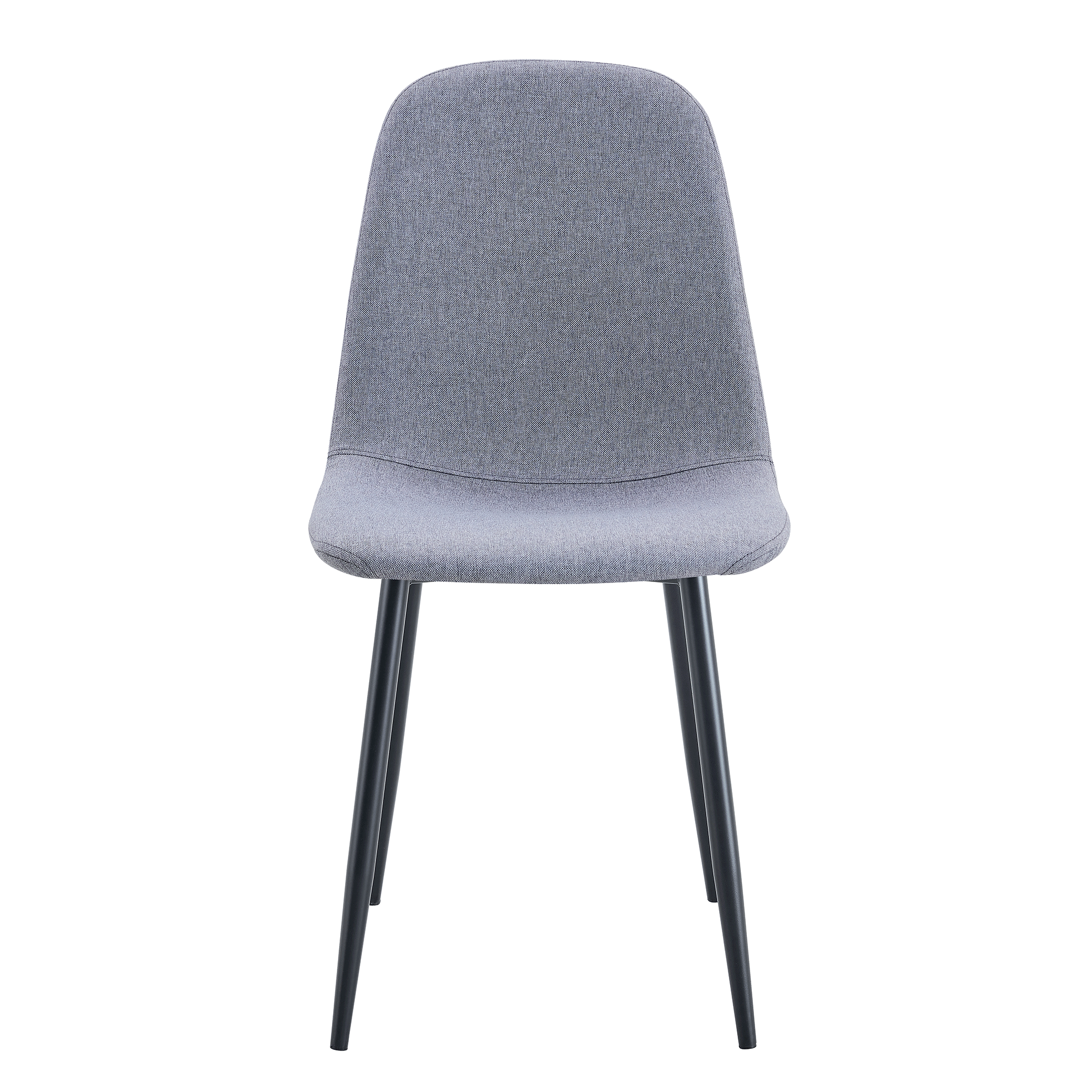 Luxury Simple Chair Black Linen Dining Chair  (Set of 4)