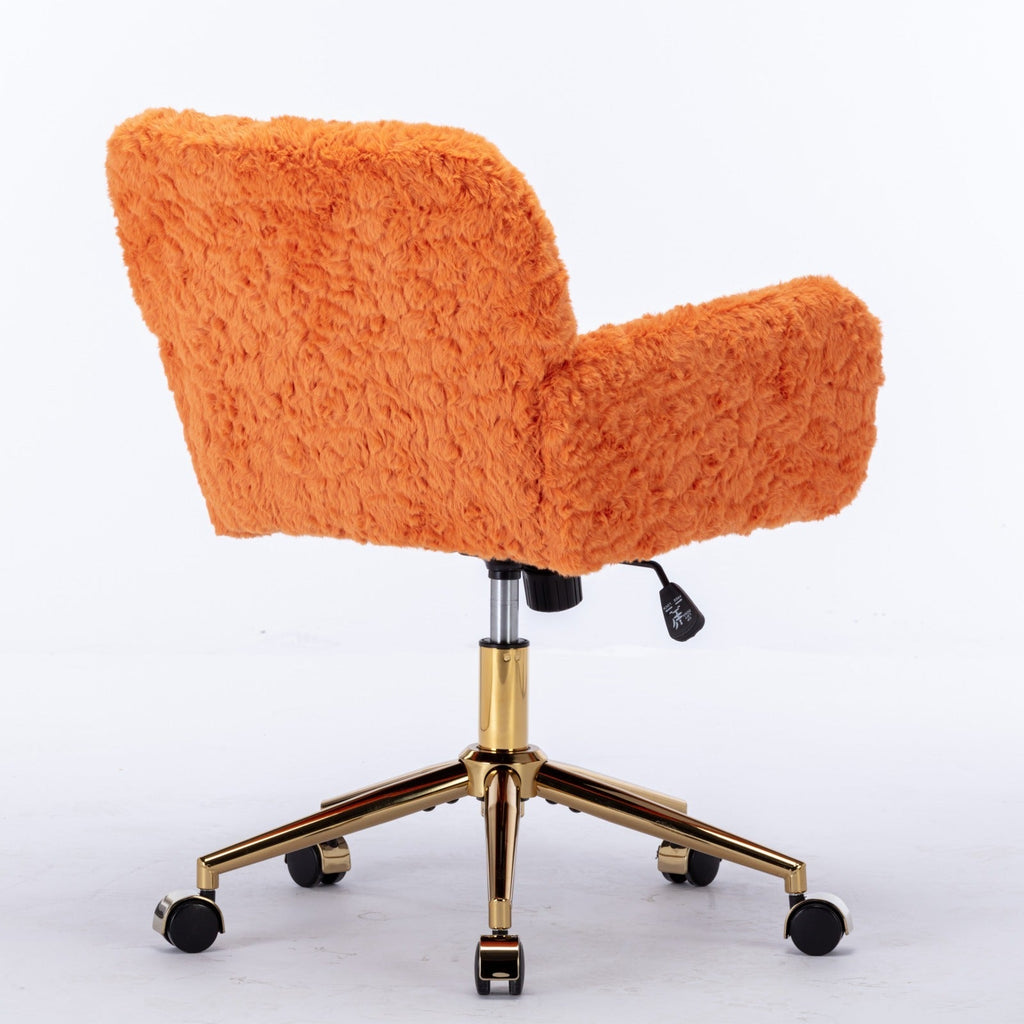 Violet Velve Home Office Chair with Golden Metal Base