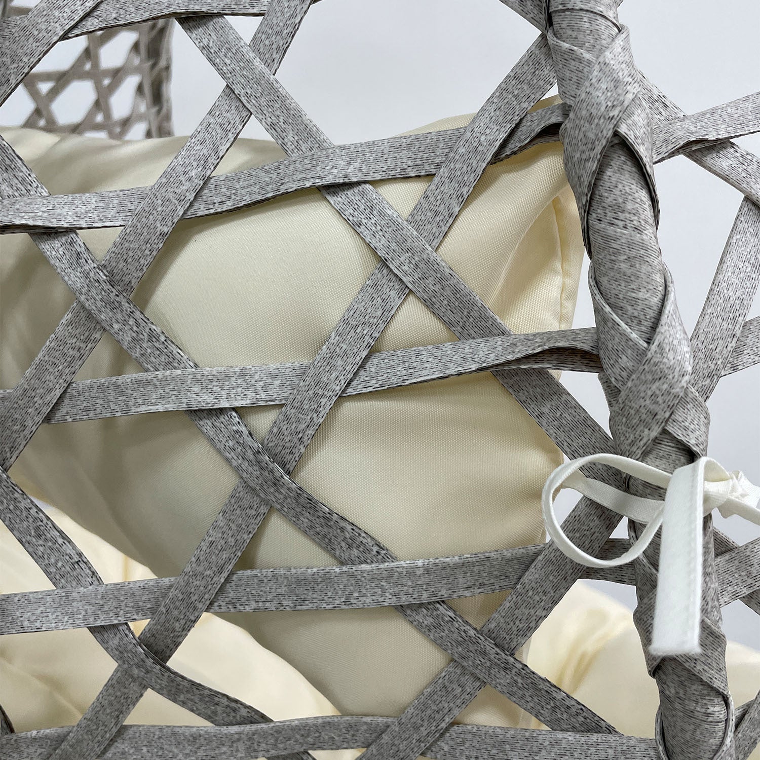 Folding PE Rattan Hanging Egg Chair with Aluminum Steel Frame