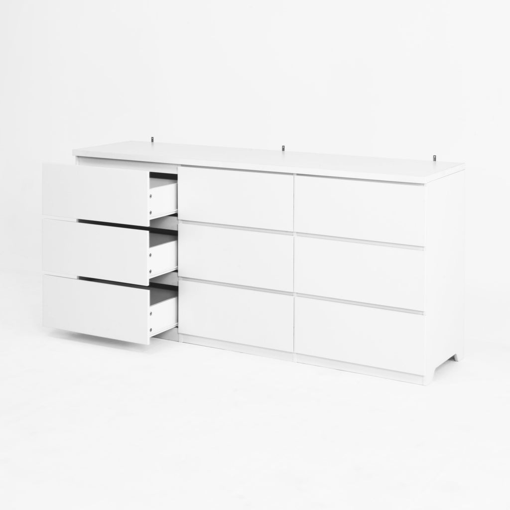 White 9 Drawer Cabinet for Bedroom