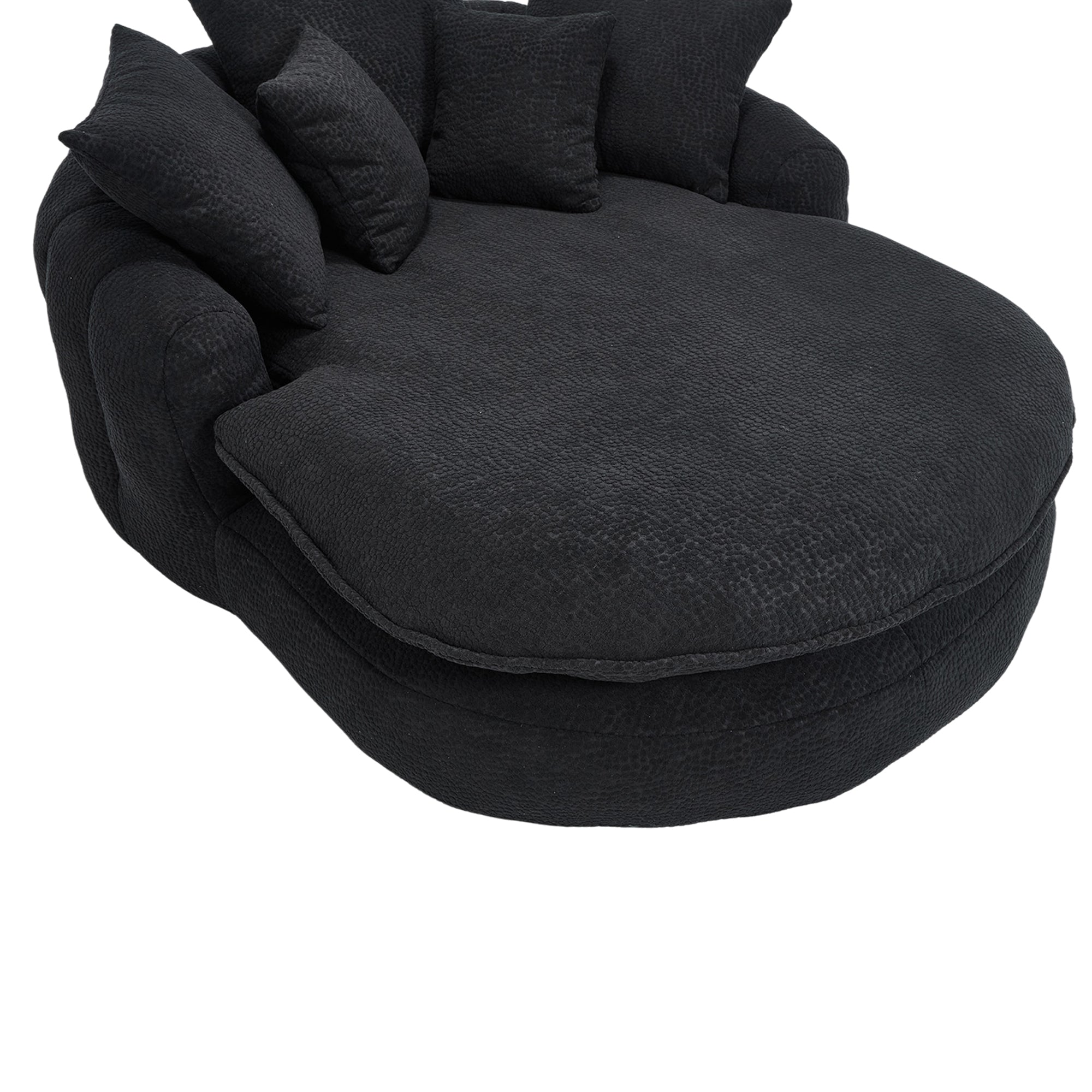 Oversized Oval Upholstered Bean Bag Sofa