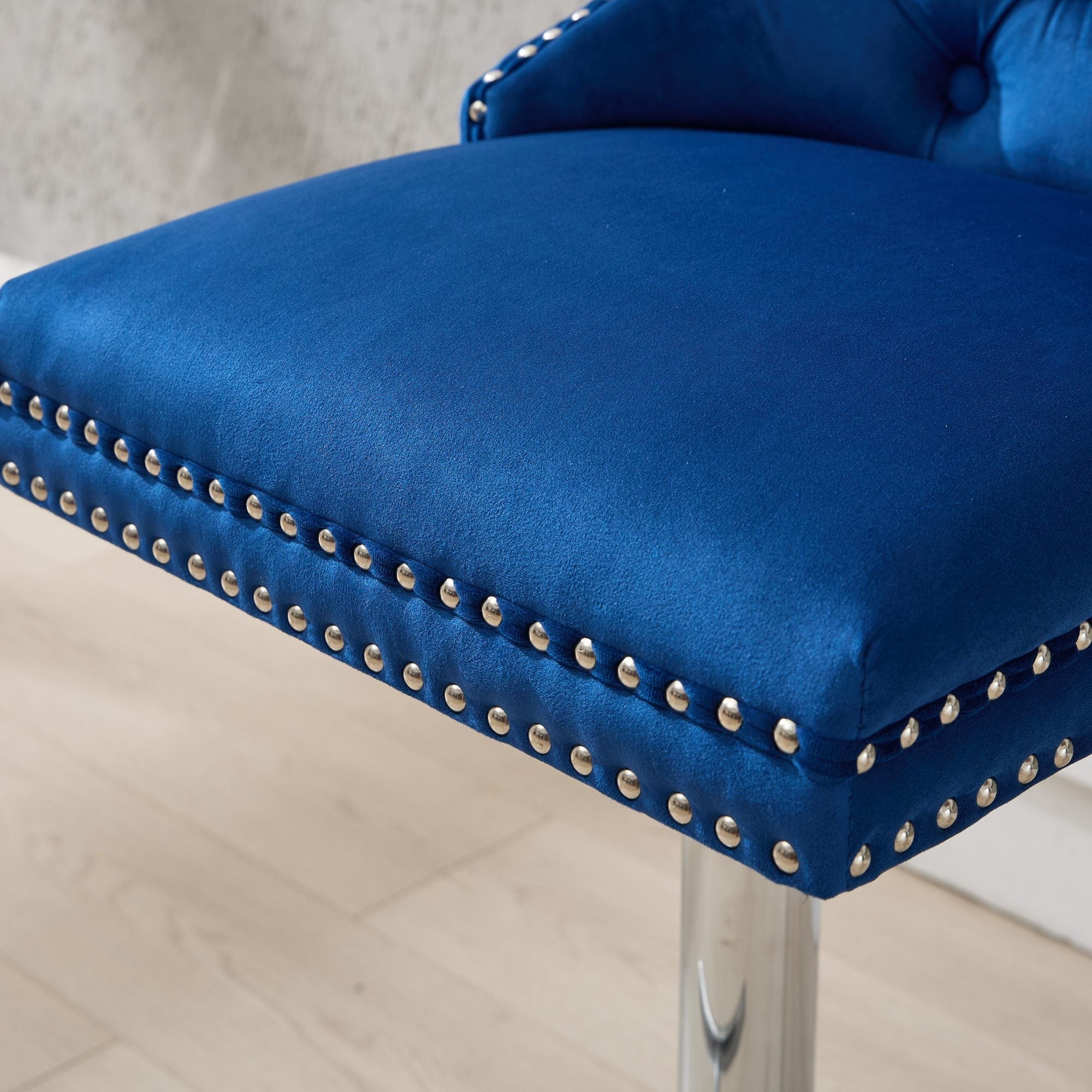 Modern Upholstered Swivel Velvet Barstools (Set of 2)