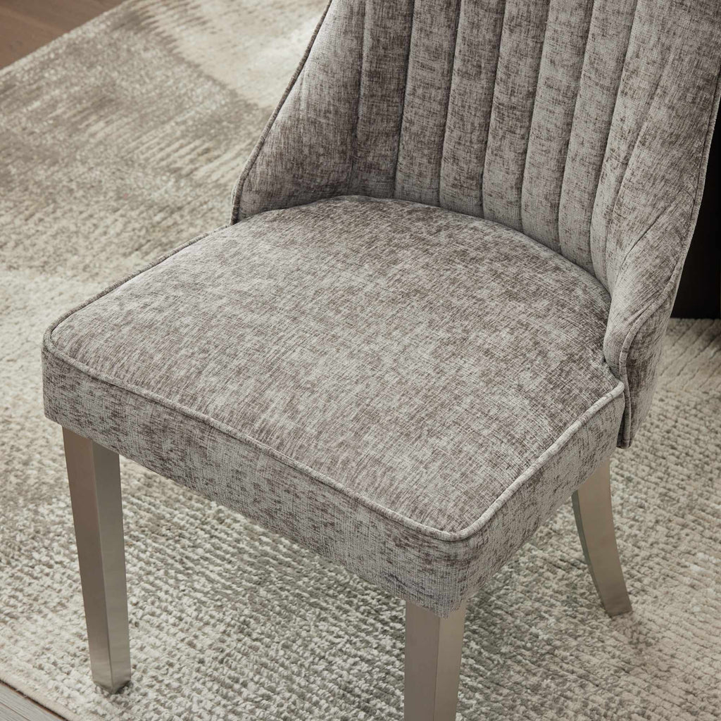 Rayon Cloth Flocking Chenille Dining Chairs (Set of 2 )