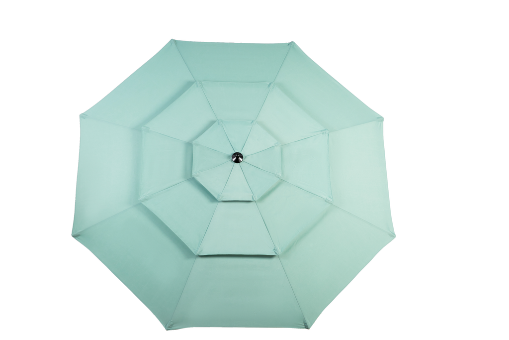 10ft 3-Tier Aluminium Patio Umbrella with Auto-Tilt (No Base)