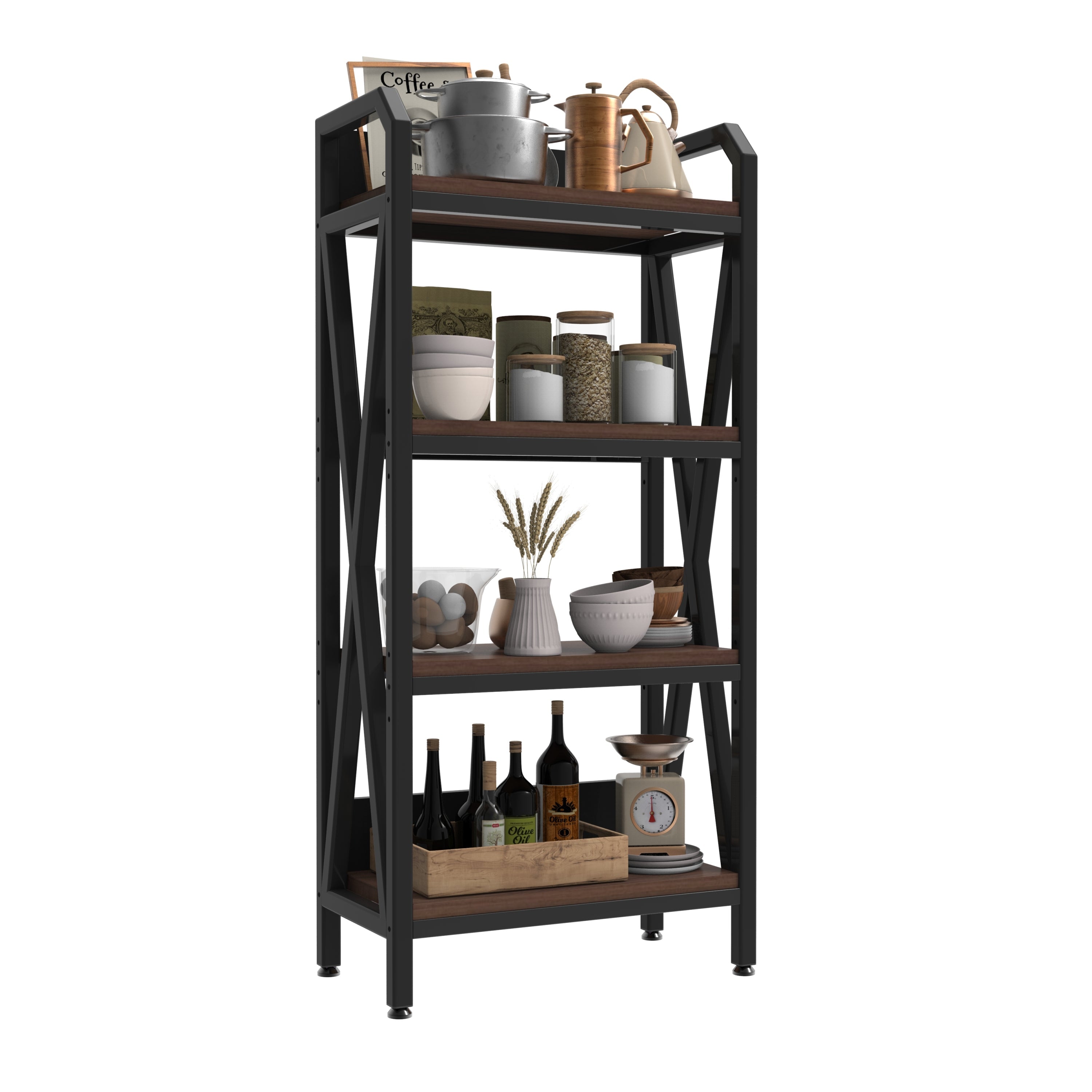 56.30'' Kitchen Rack 4-Level Storage Shelves