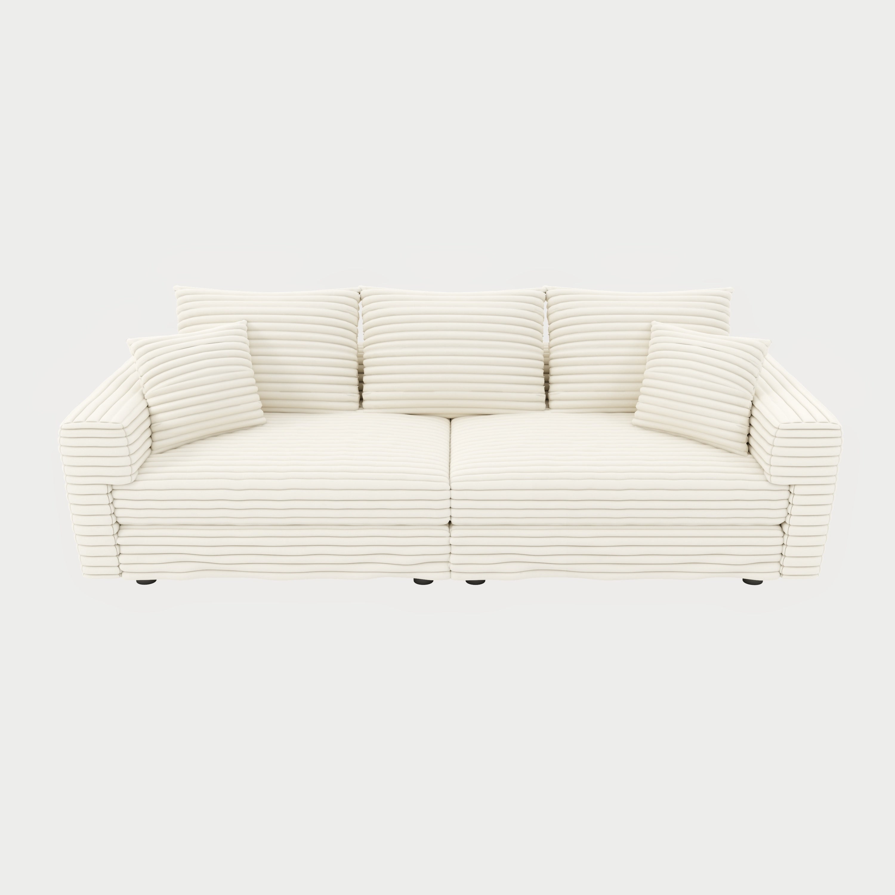 82.7' Modern Comfy Cloud Couch Sofa with Soft Pillows + Ottomans Option