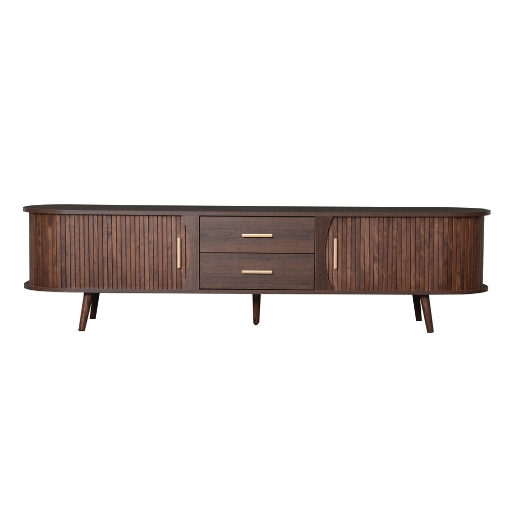Mid-Century Modern TV Stand for 80' TV