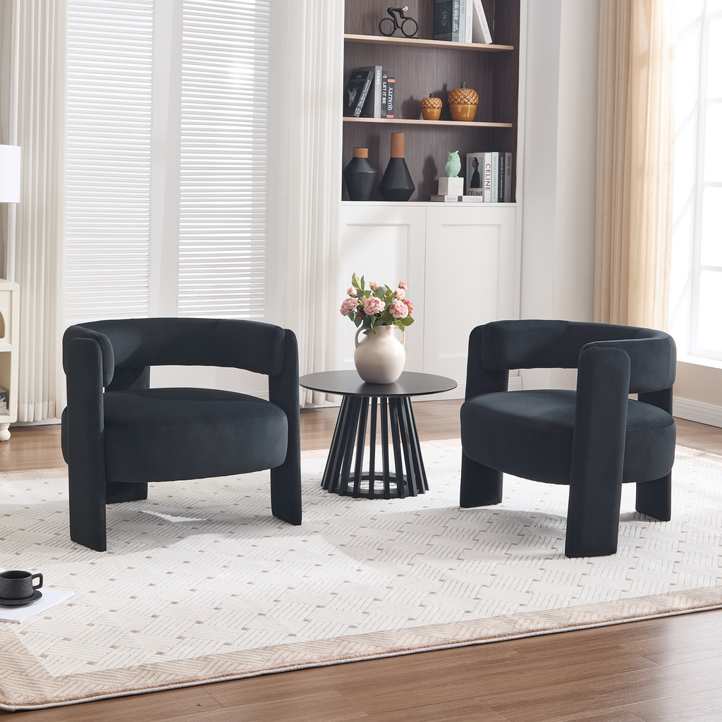 Mid-Century Velvet Comfy Single Sofa Accent Chair