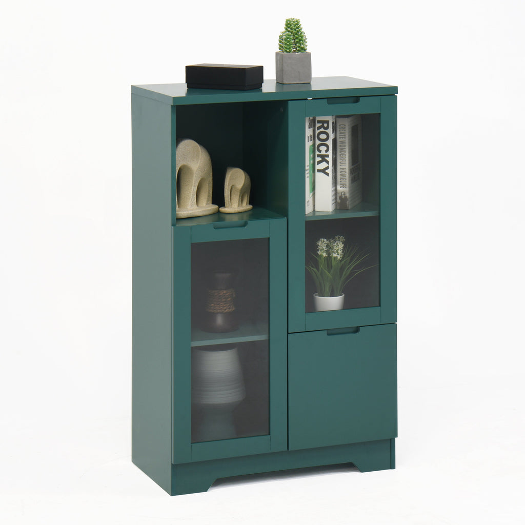 MDF Painted Cabinet with Glass Doors