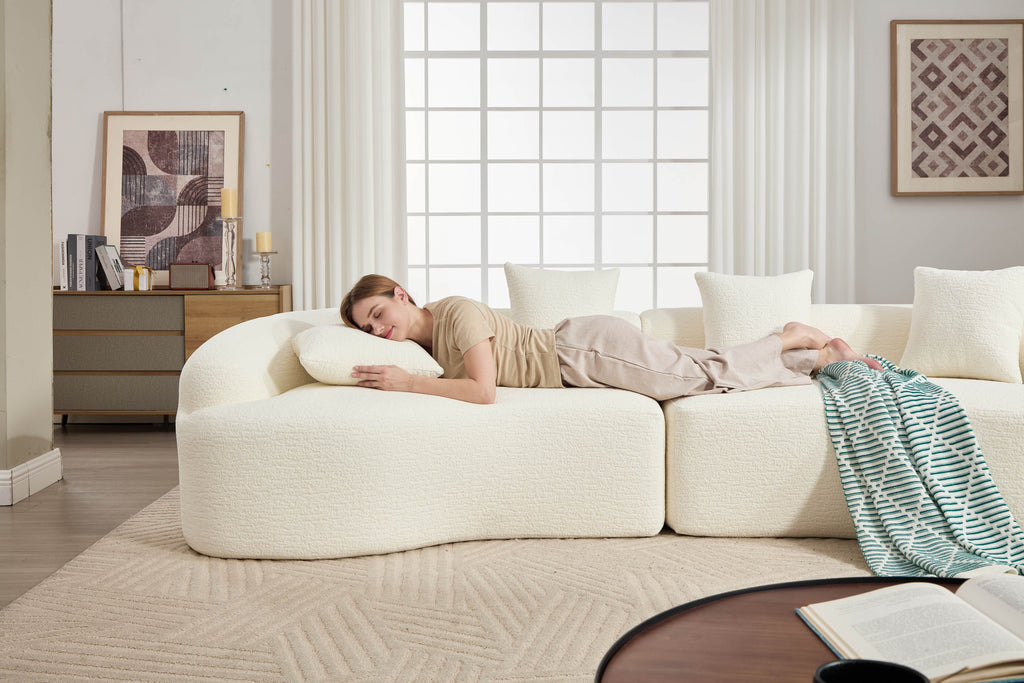 30D High-Density Sponge Sectional Couch for Living Room