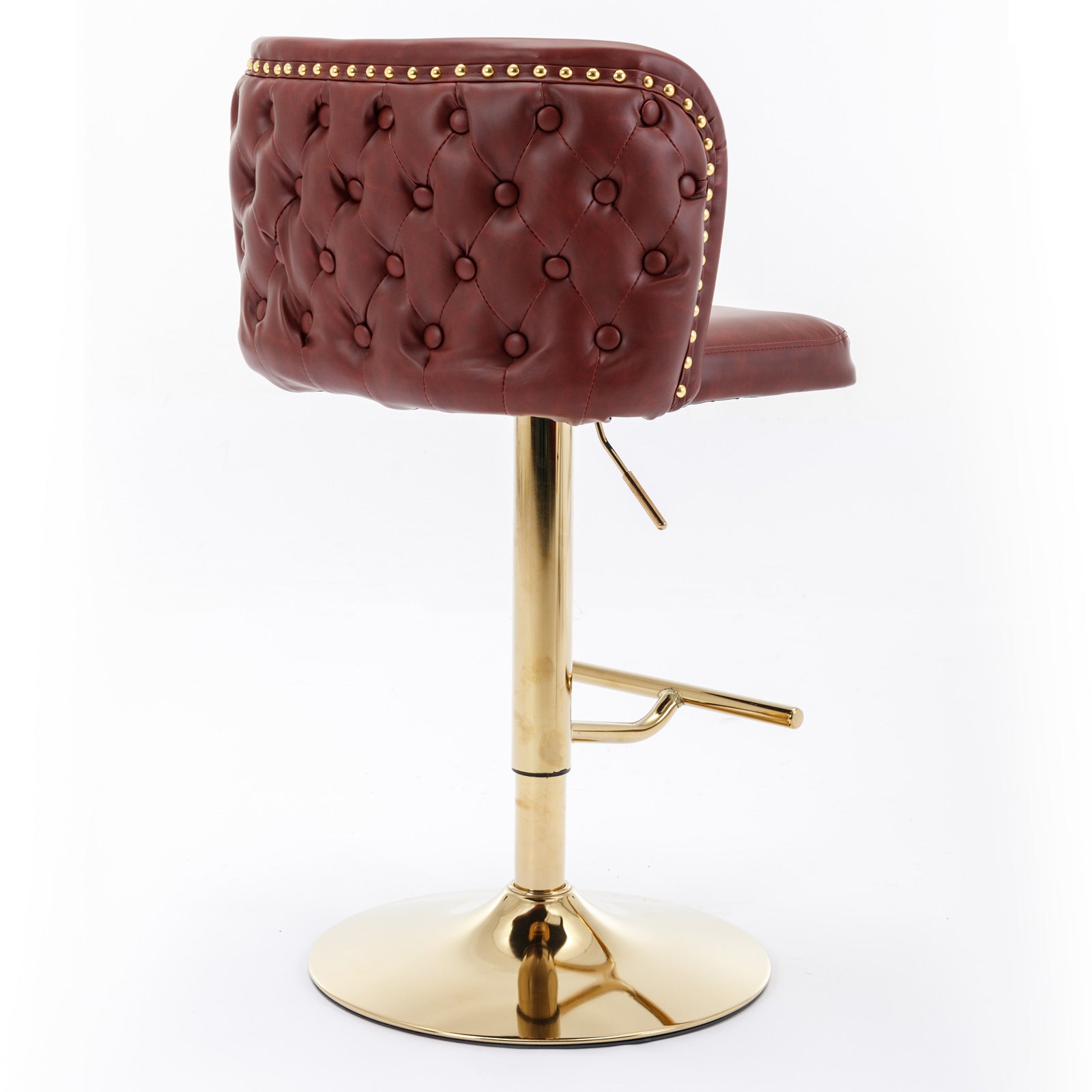 Modern PU Upholstered Bar Stools（Set of 2）