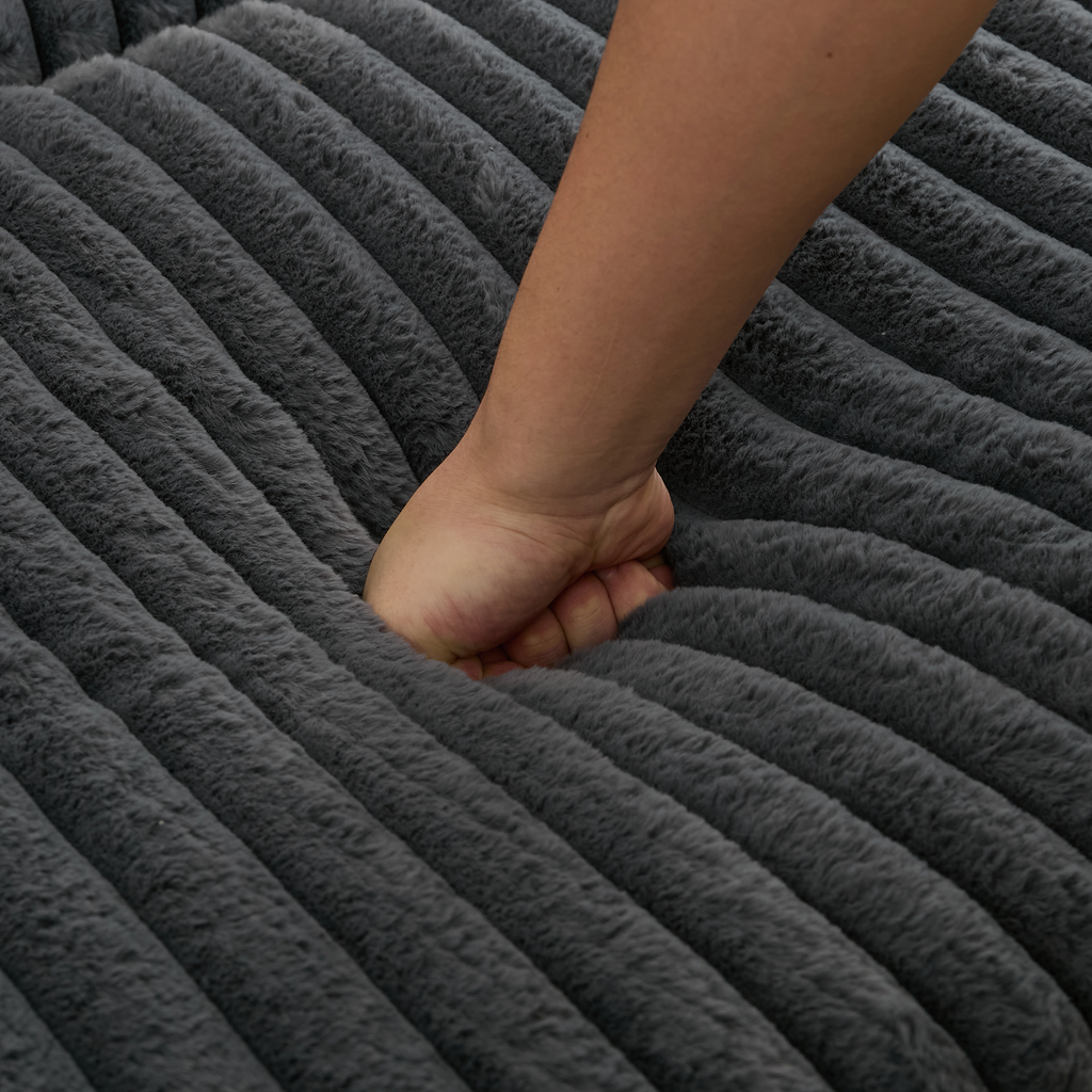 47.7'' Oversized Corduroy Chaise Longue with Ottoman