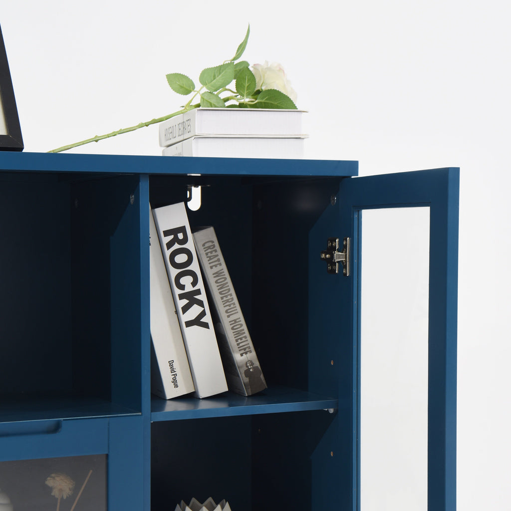 MDF Painted Cabinet with Glass Doors