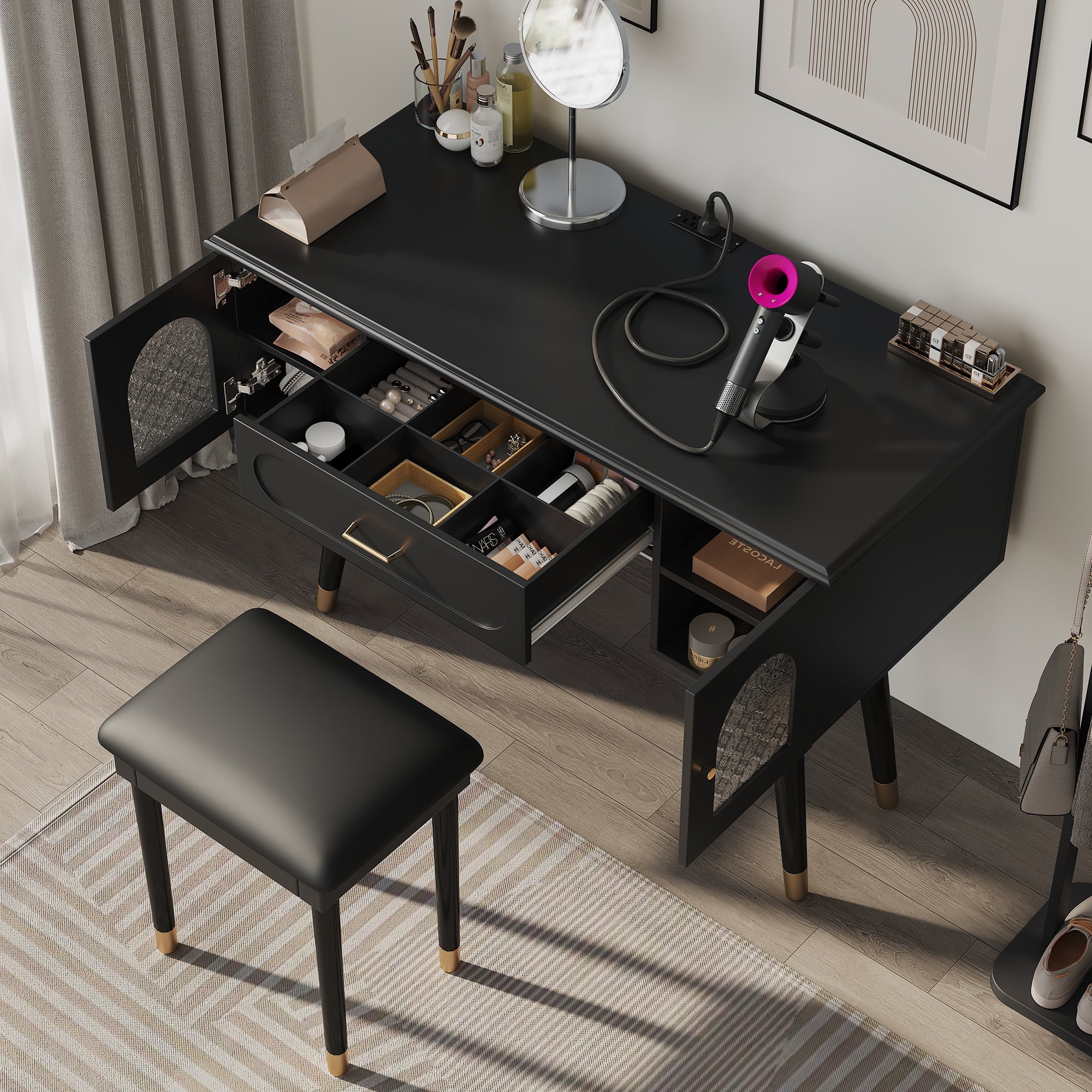 Modern Elegant Vanity with Organizer