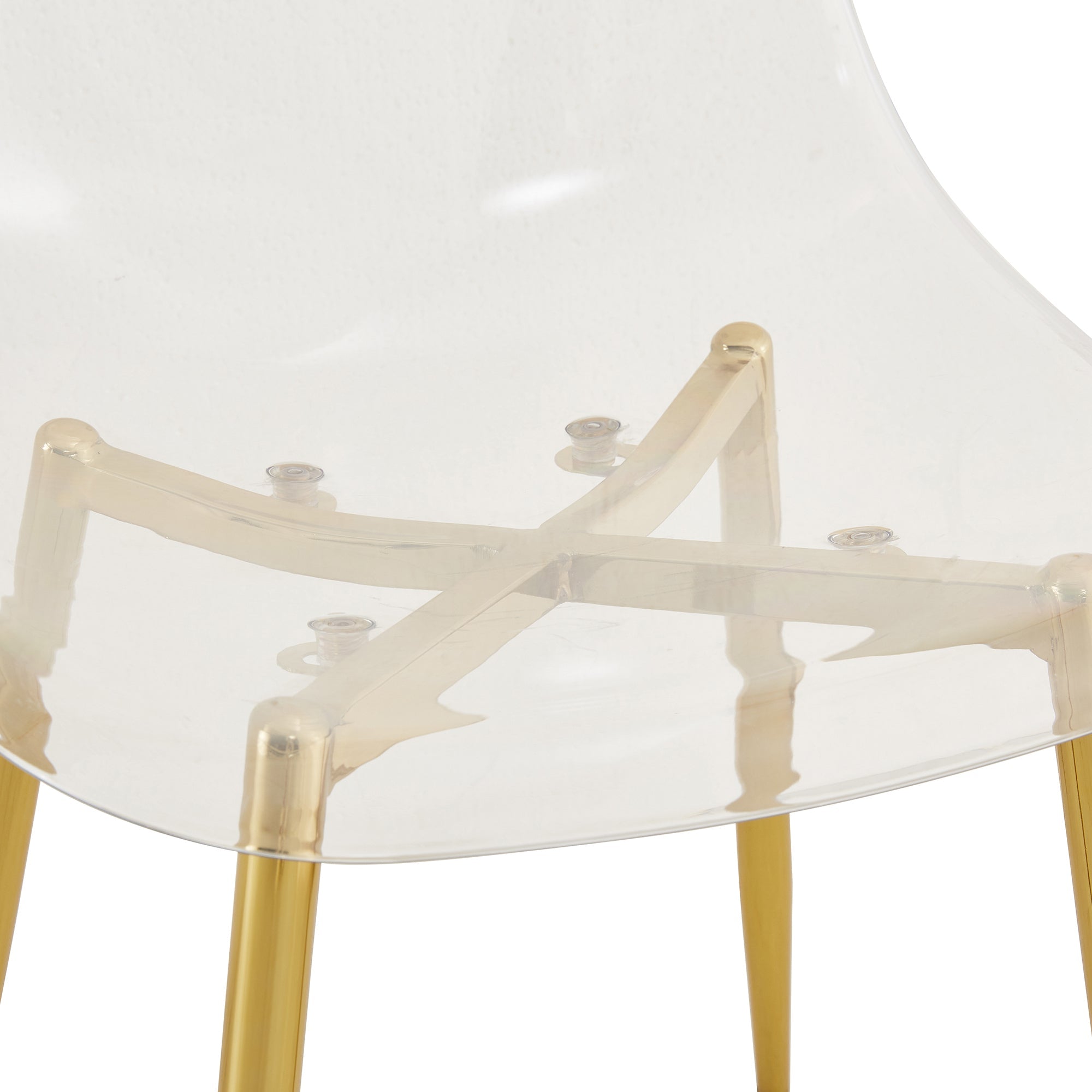 Modern Minimalist Transparent Metal Dining Chairs