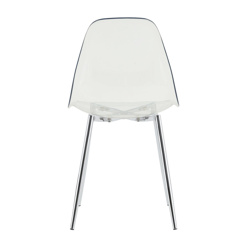 Modern Minimalist Transparent Metal Dining Chairs