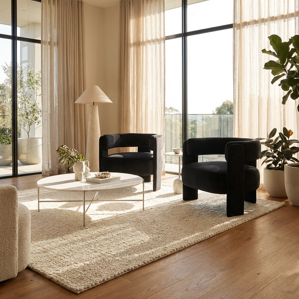 Mid-Century Velvet Comfy Single Sofa Accent Chair