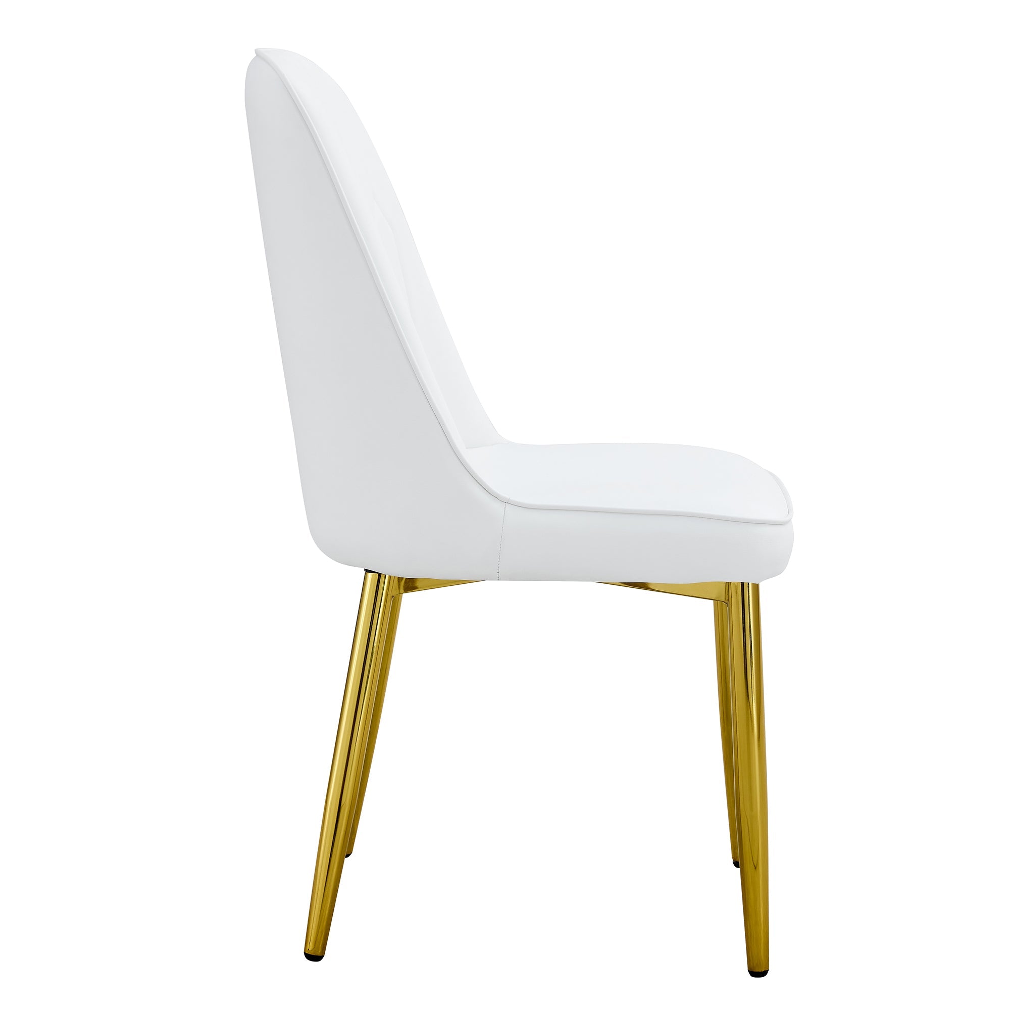 Modern Dining Chairs with Sleek PU leather Backrest (Set of 2)