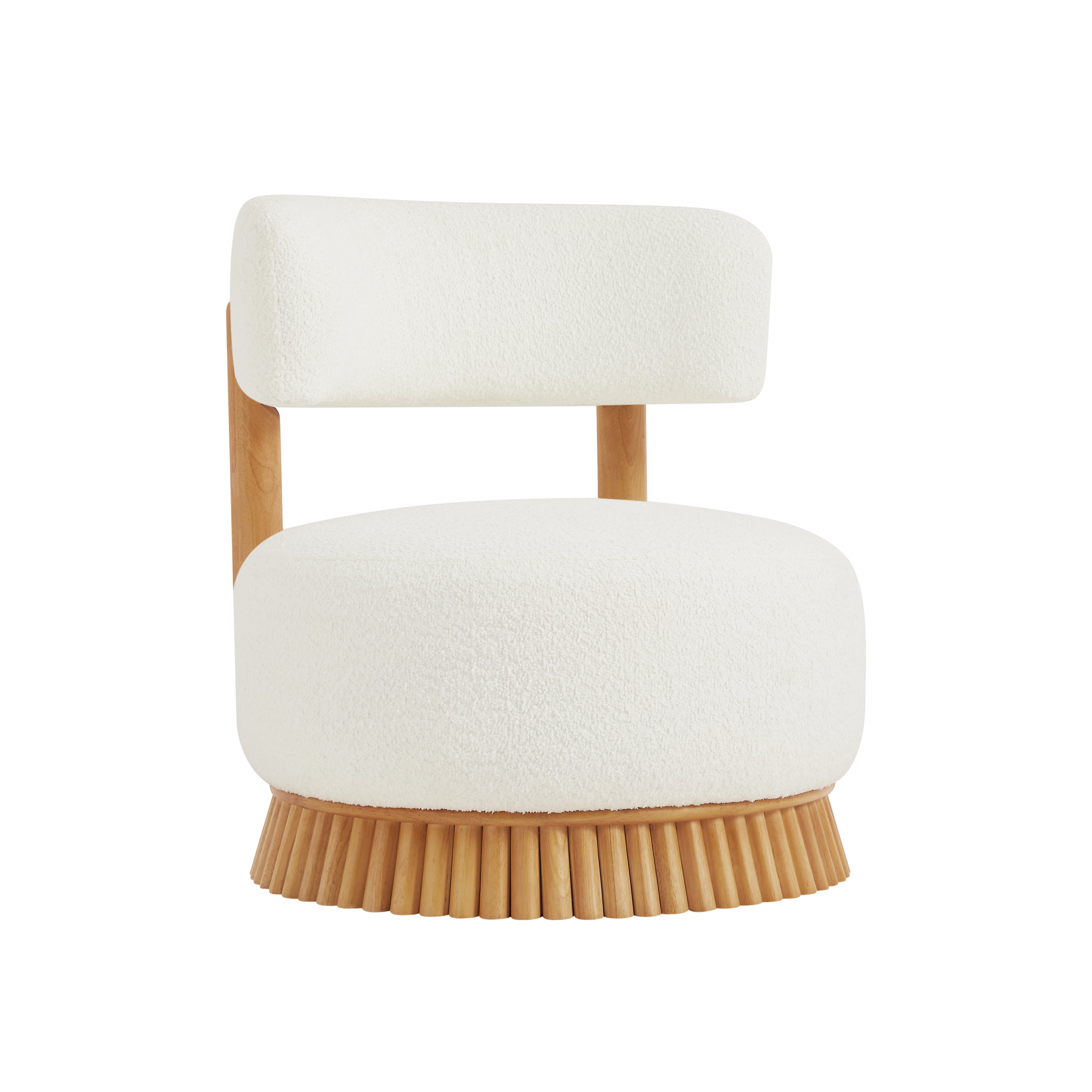 Modern Armless Chair with Wooden Base Featuring Thatched Roof Rod Design