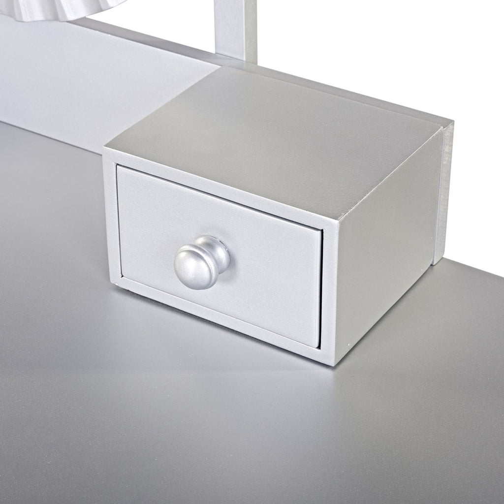Luxury Vanity Desk with Round Mirror