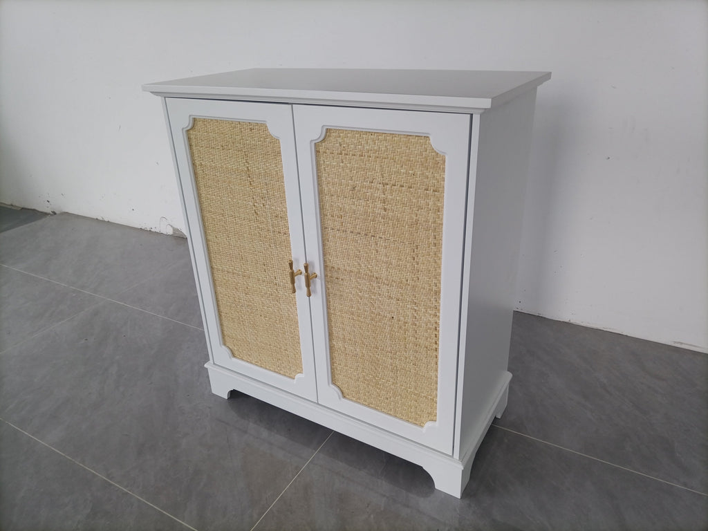 Rattan Decorated Sideboard Buffet Storage