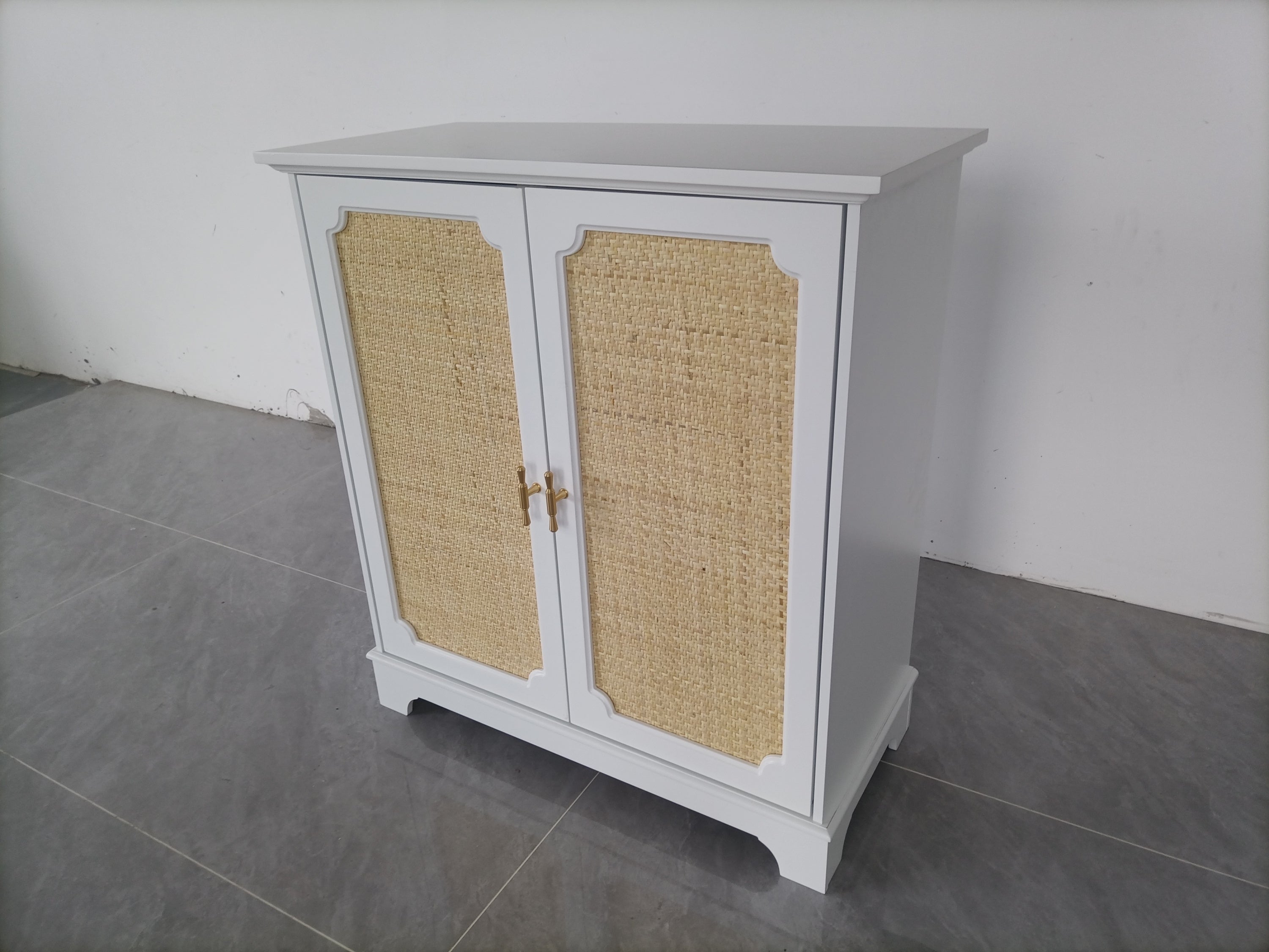 Rattan Decorated Sideboard Buffet Storage