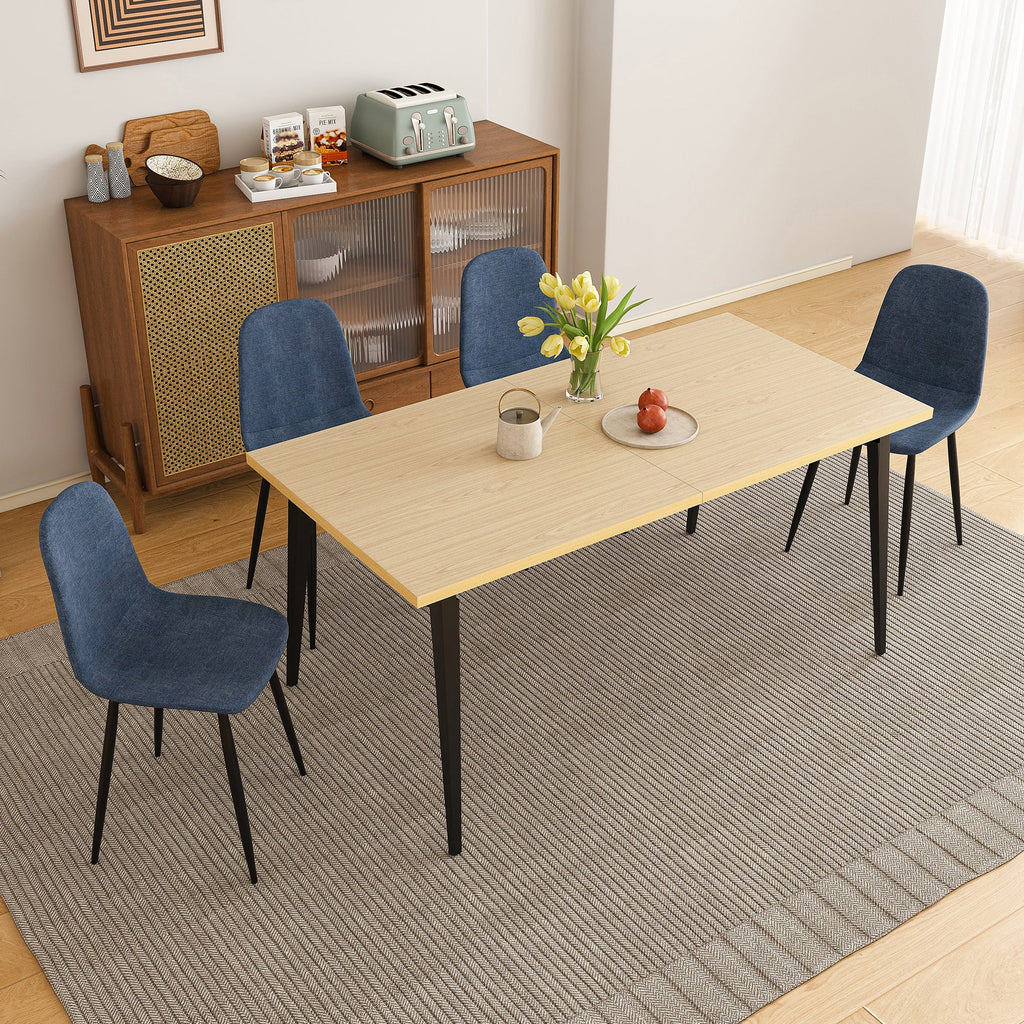63-inch Farmhouse Industrial Dining Table Set