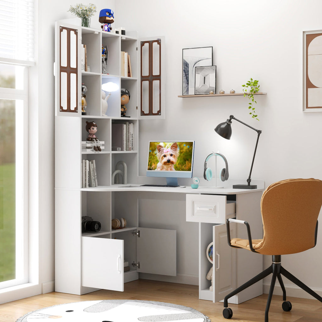 L-Shaped Design Corner Computer Desk for Home Office