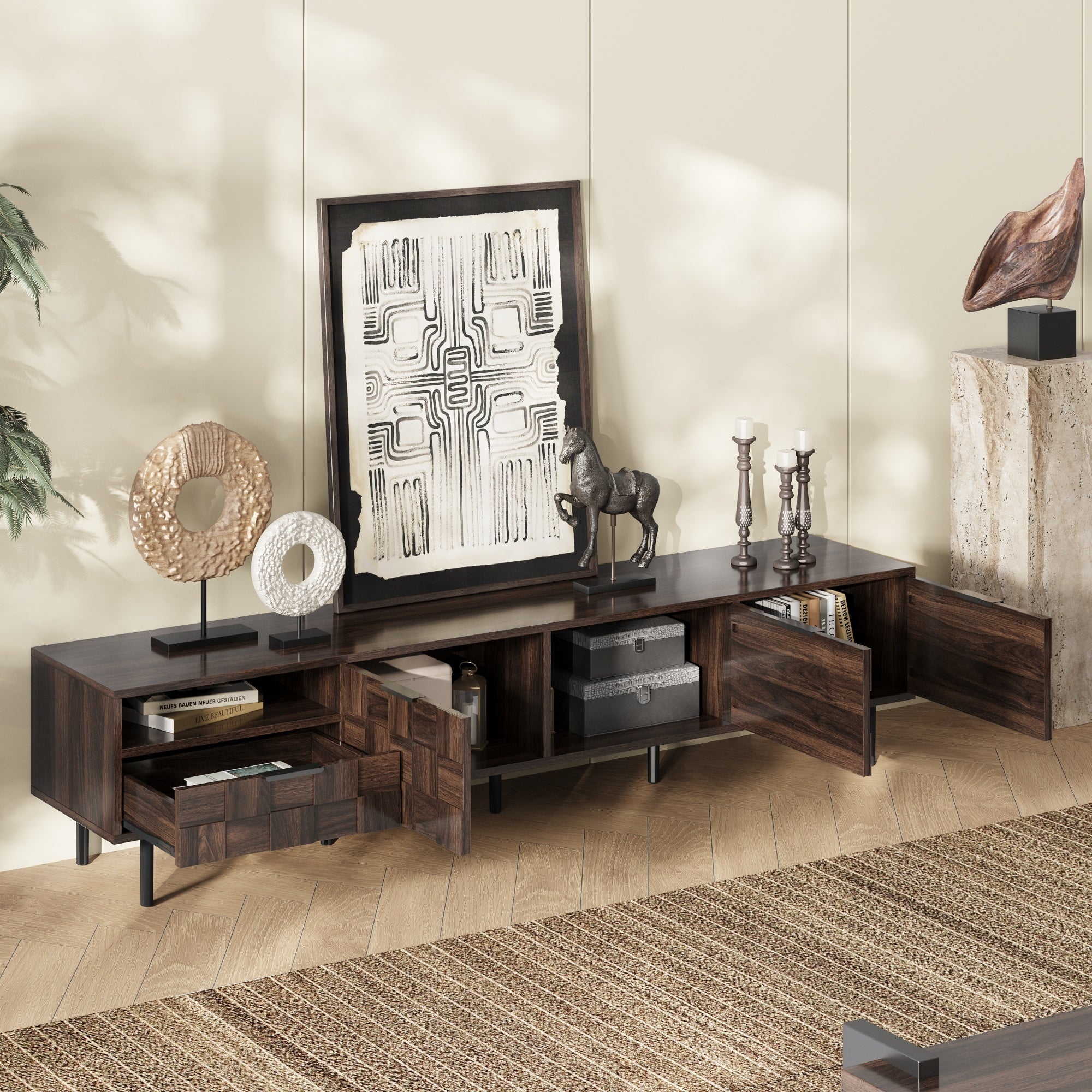 78 ' Mid Century Modern TV Stand