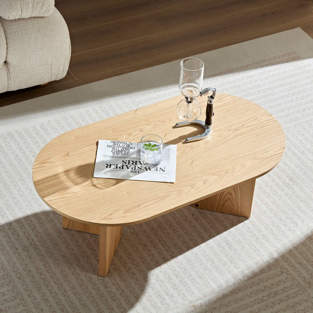 Length 39.37 Inch MDF Oval Coffee Table
