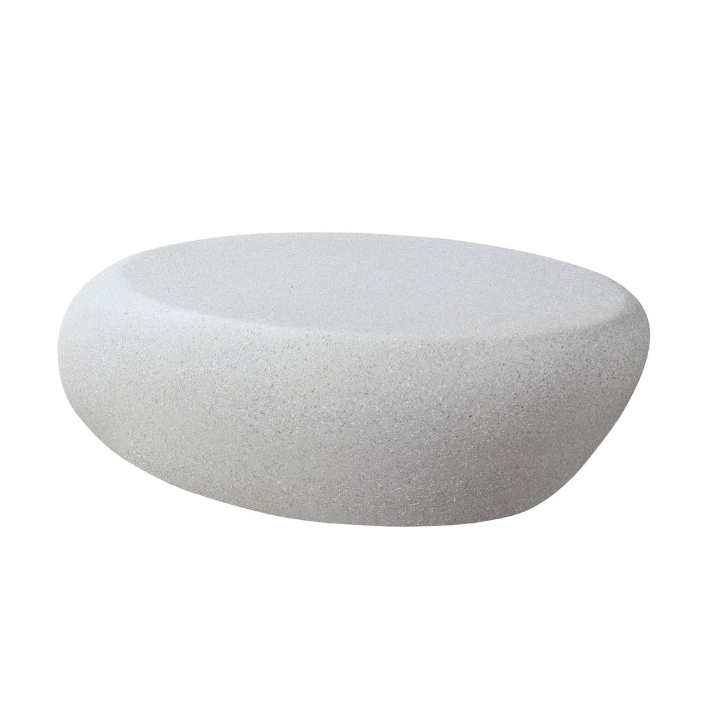 43.31'' Fiberglass Elliptical Coffee Table for Living Room