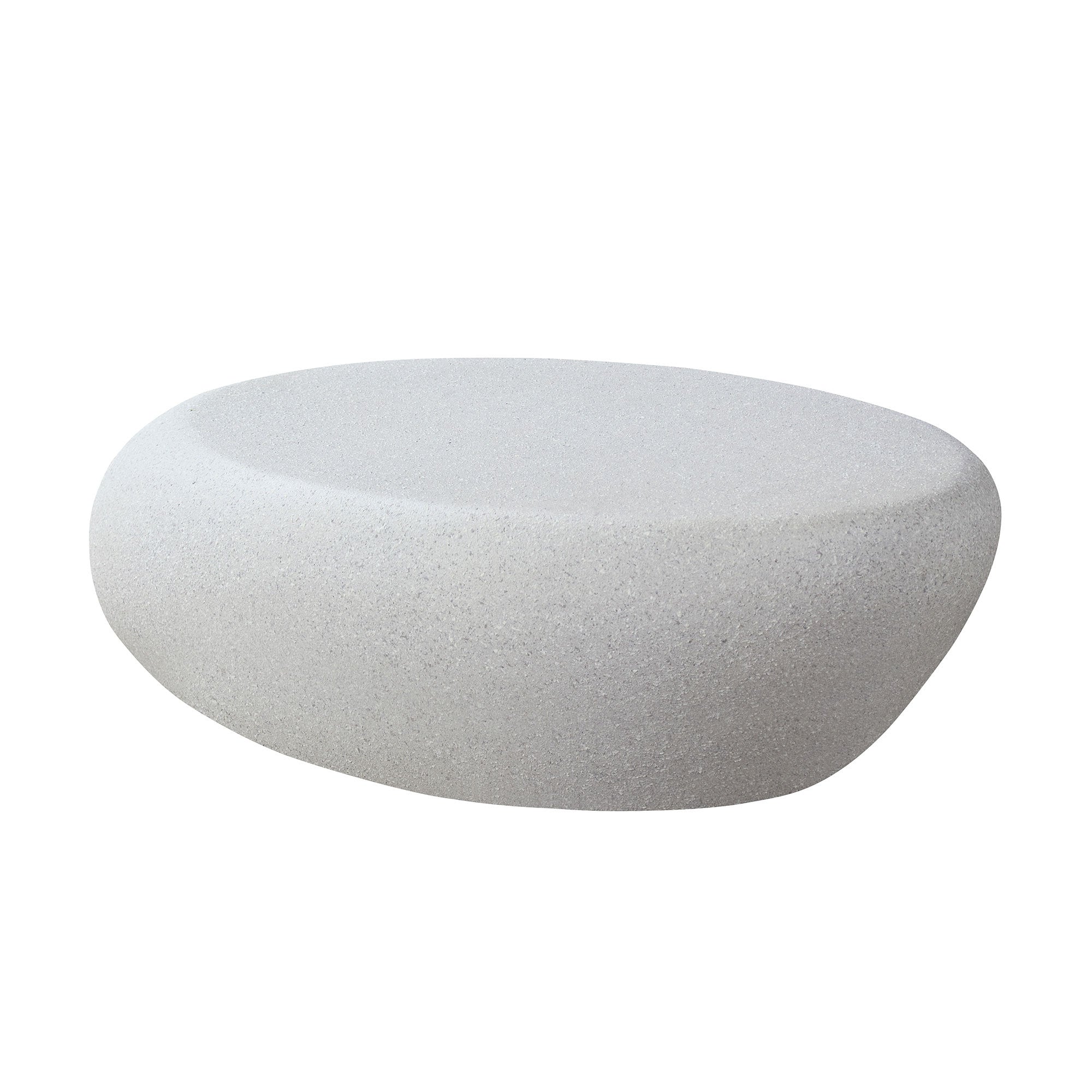 43.31'' Fiberglass Elliptical Coffee Table for Living Room