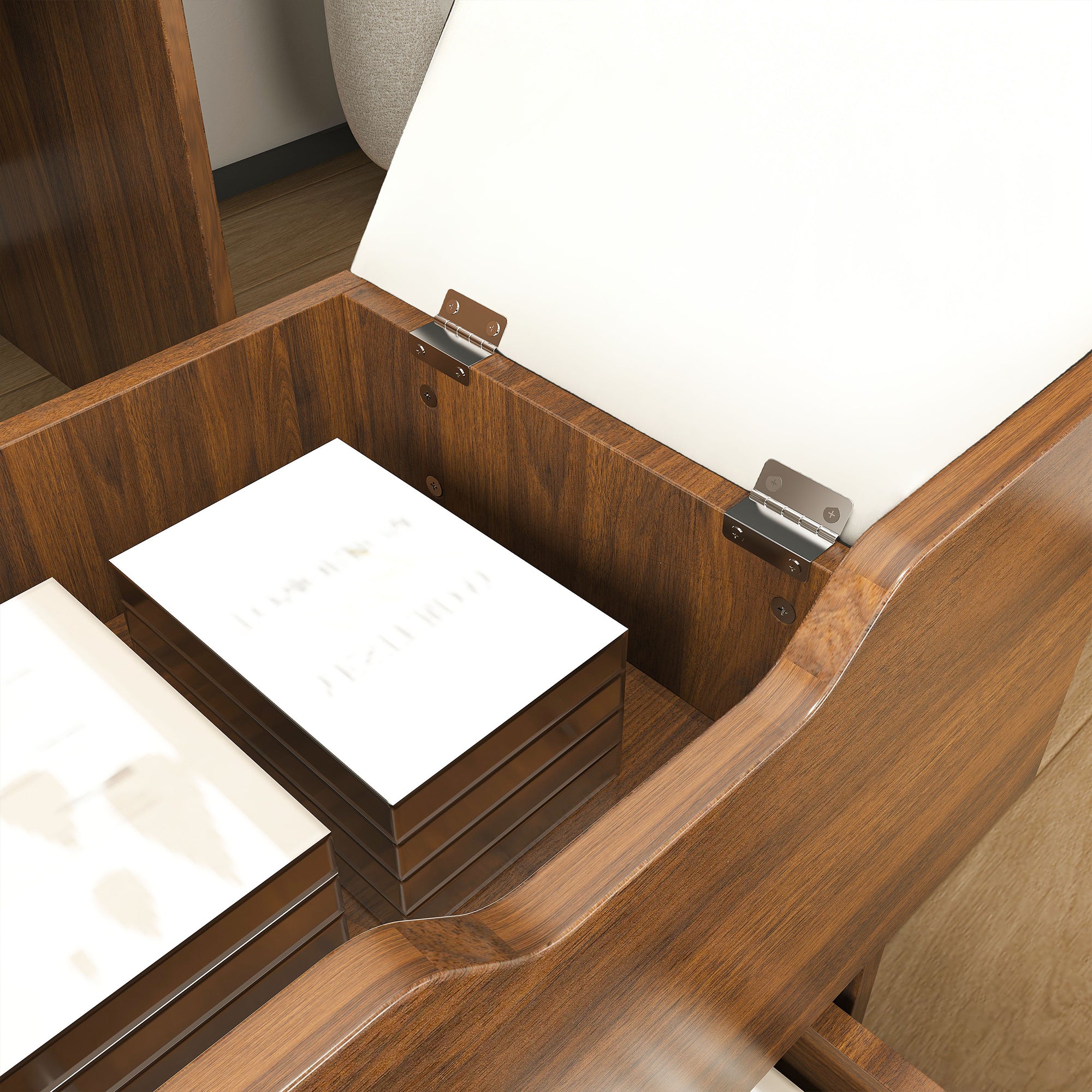 18.9'L 3-in-1 Vanity Desk with Lighted Mirror & Stool