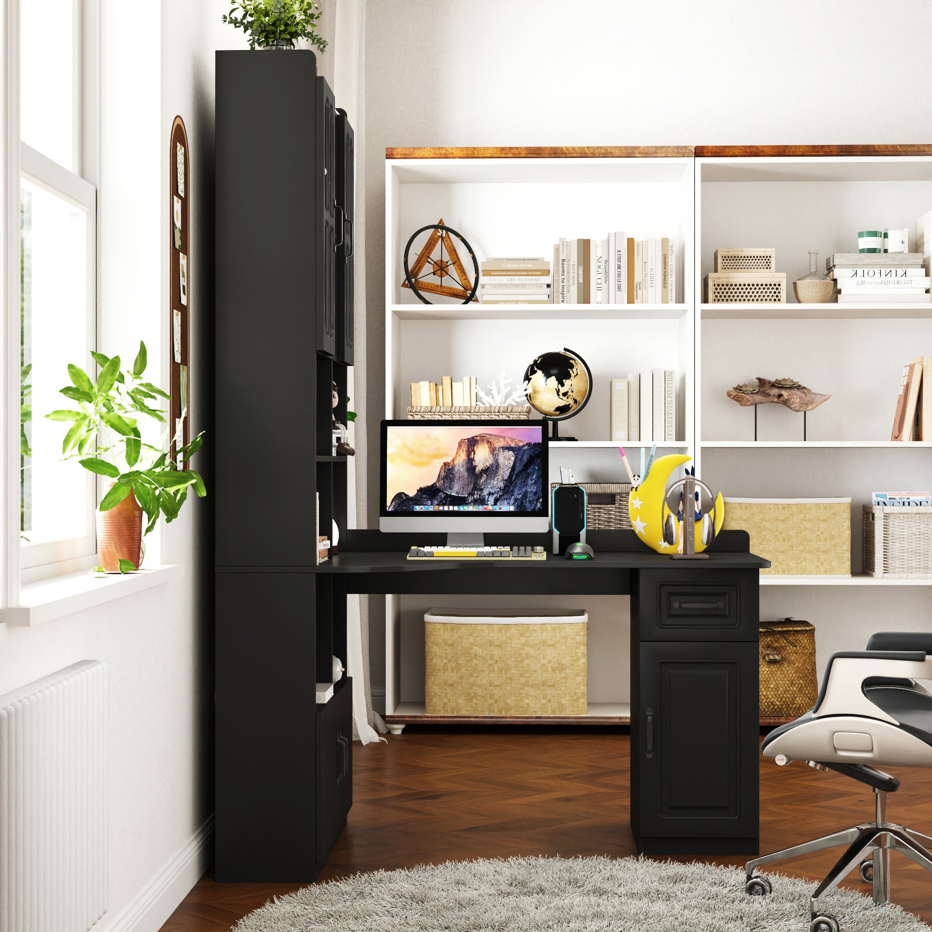 L-Shaped Design Corner Computer Desk for Home Office