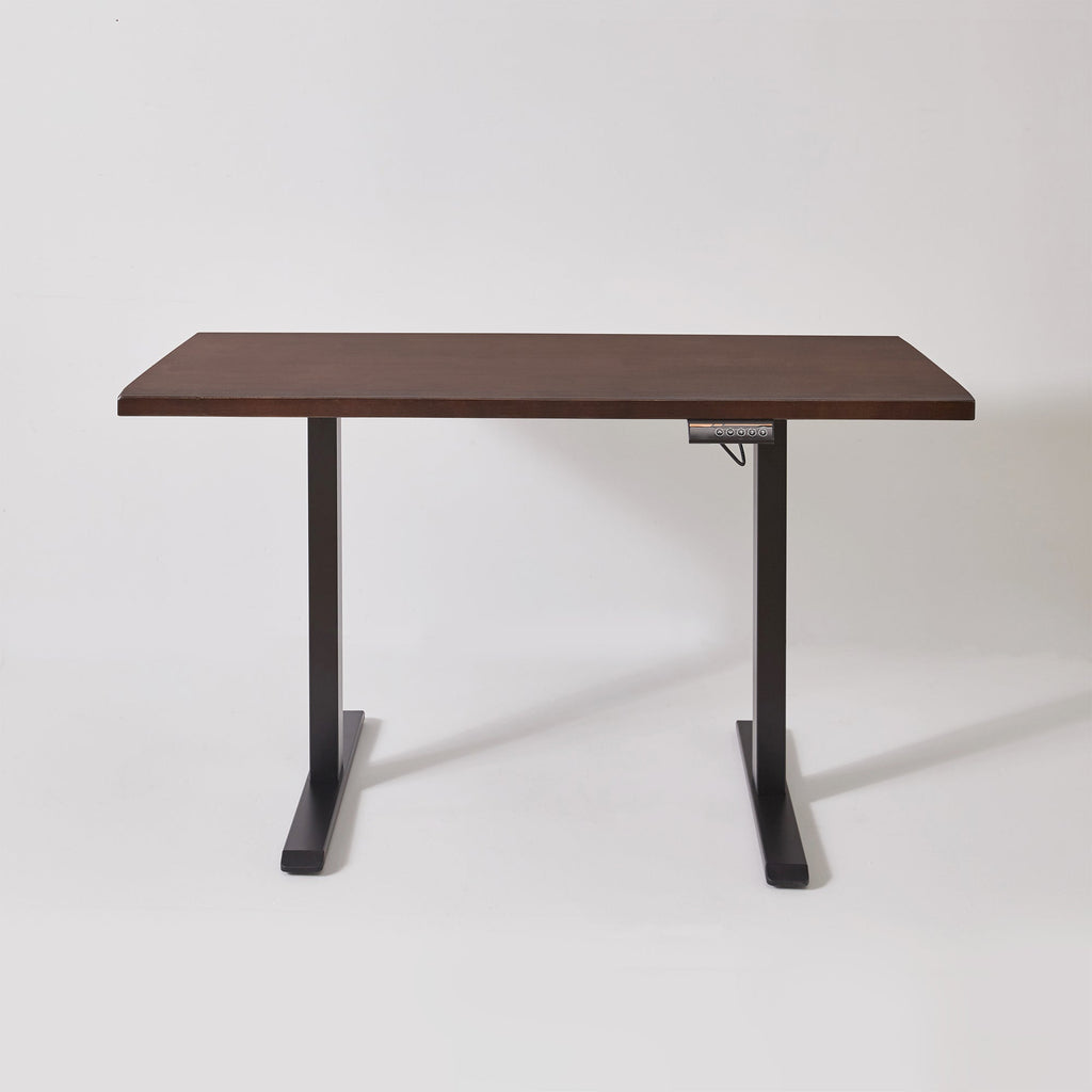Solid Rubberwood Electric Adjustable Height Ergonomic Home Office Desk